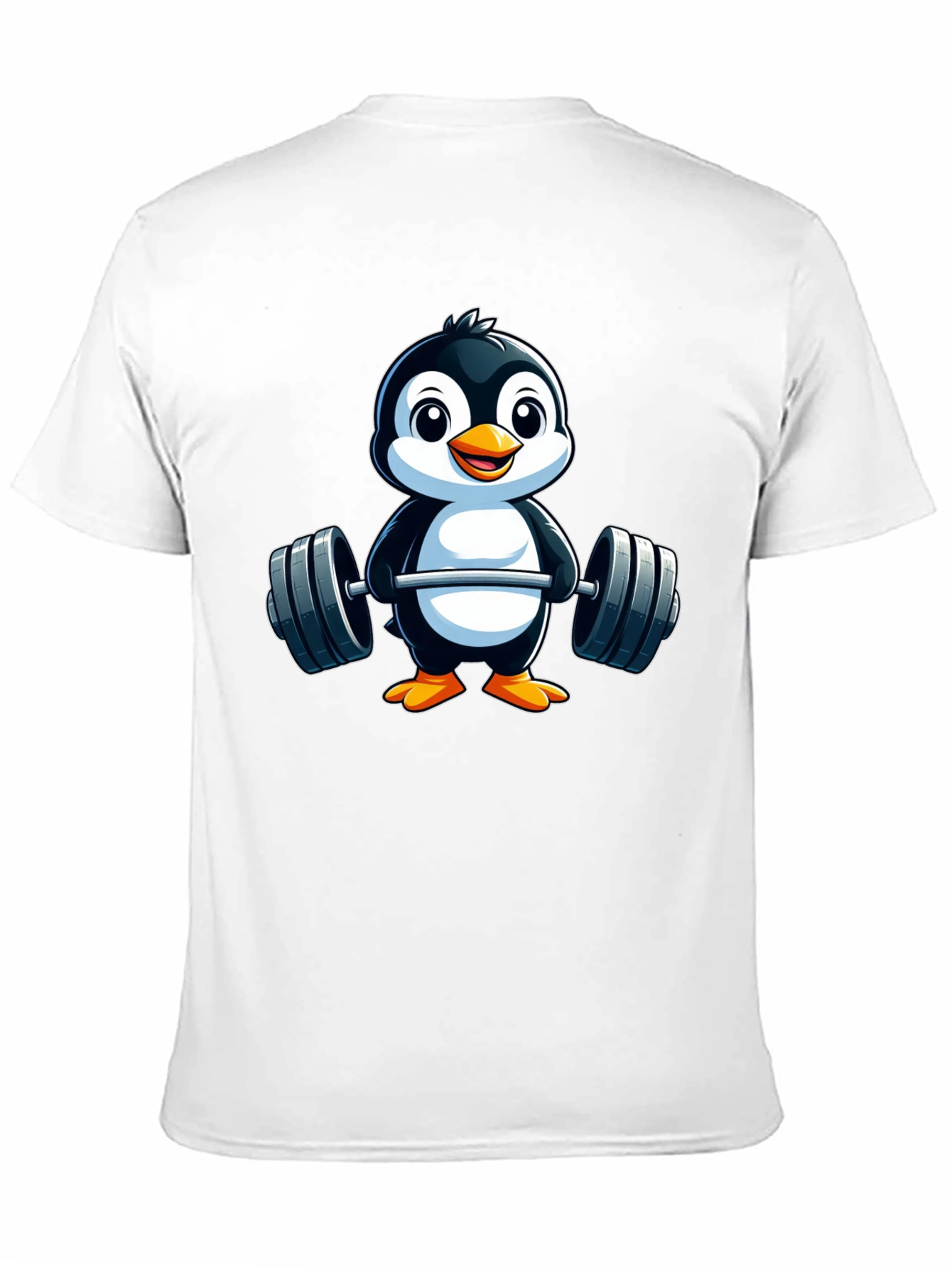 Penguin Lifting Weights Graphic Tee - Black