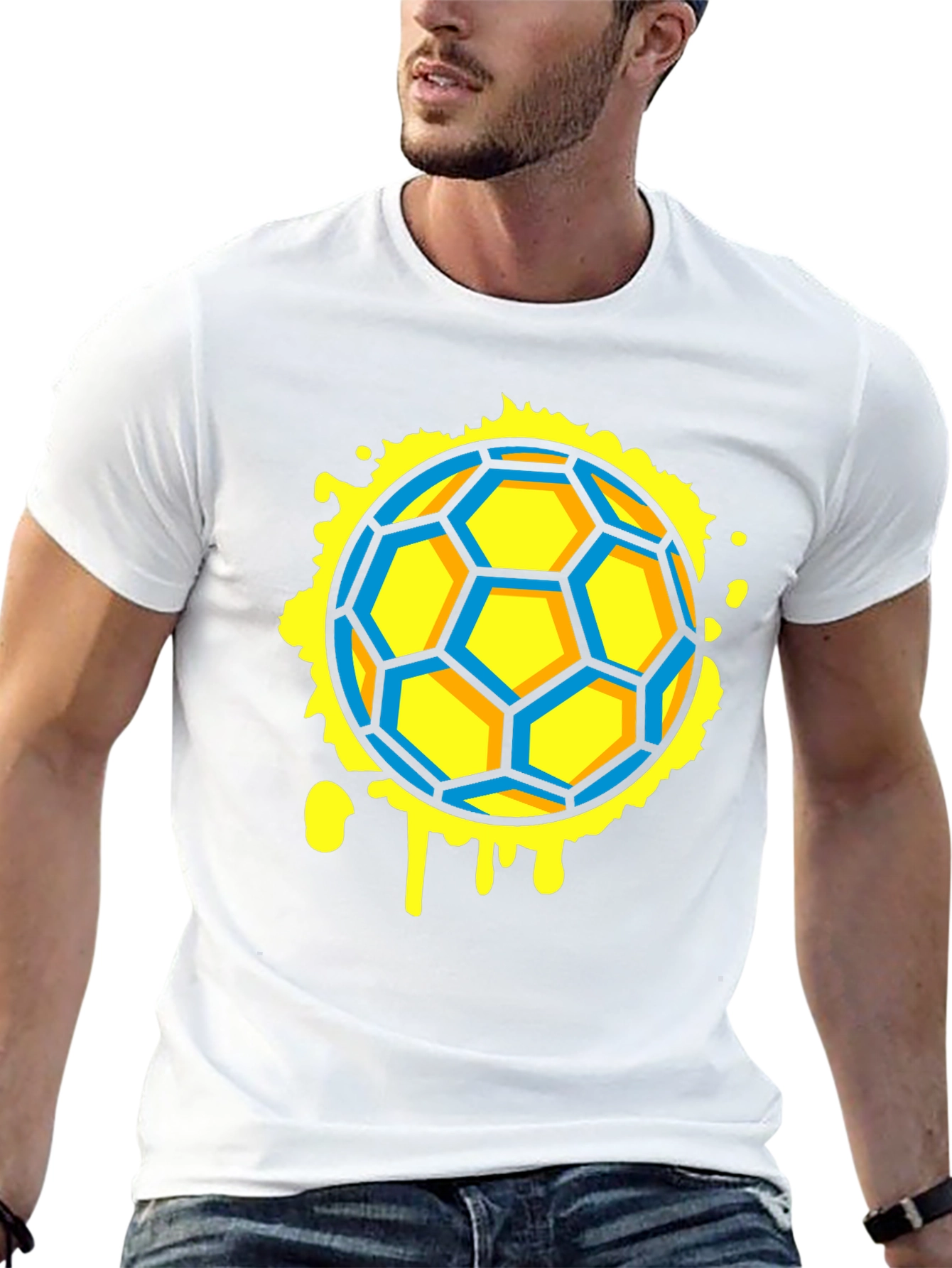 Soccer Ball Graphic Black Tee