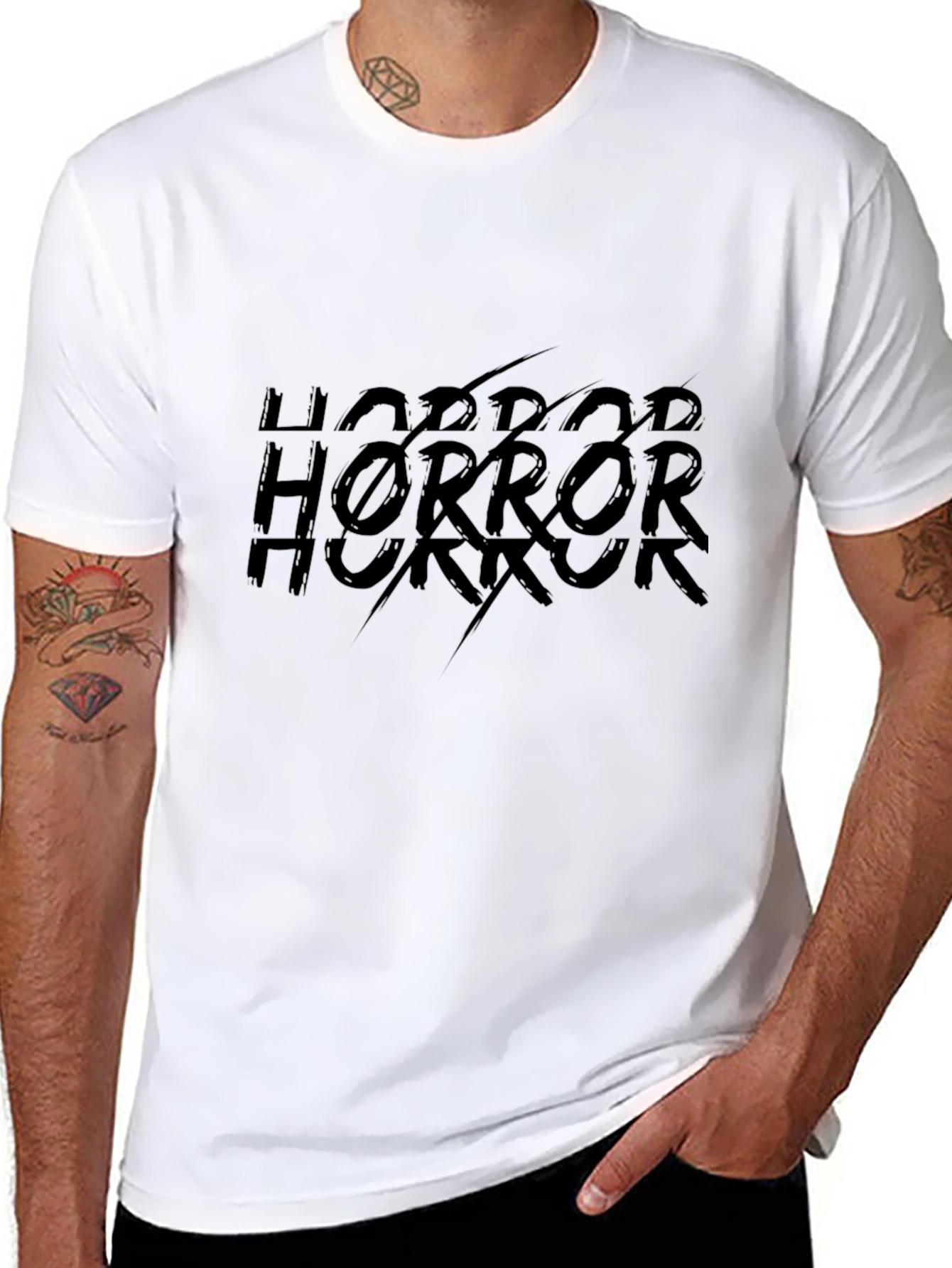 Horror Graphic Print Black T-Shirt