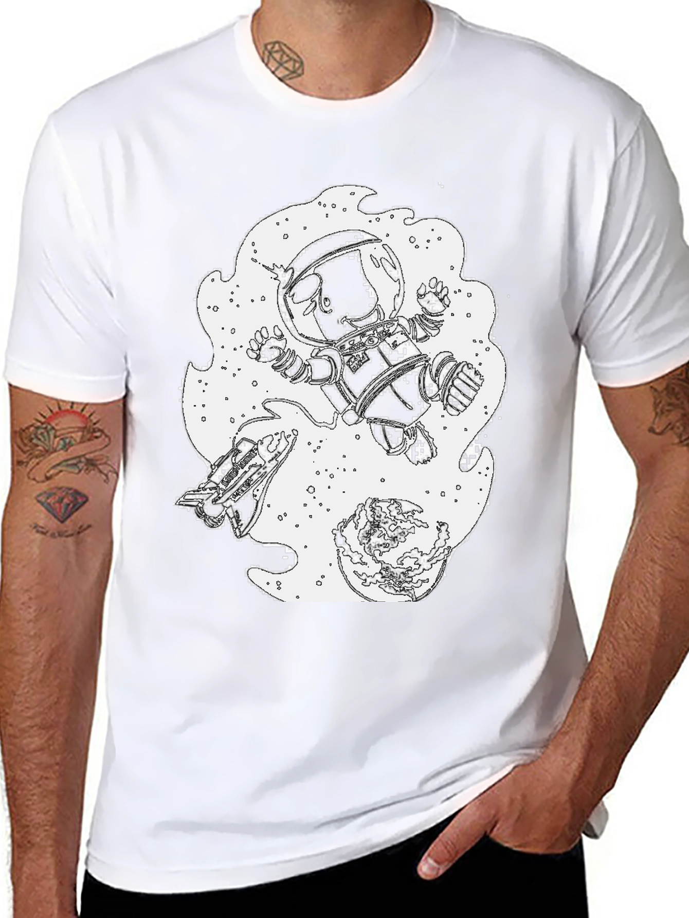 Astronaut Graphic Tee - Space Exploration Shirt