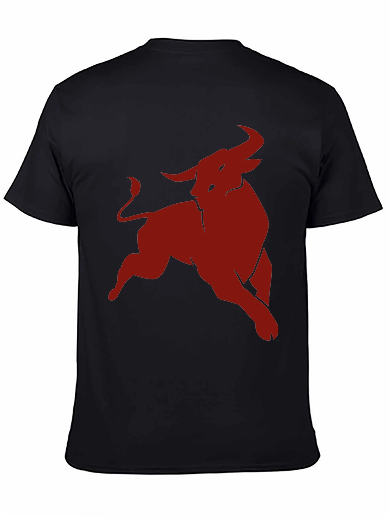 Bold Bull Graphic Tee - Black Cotton Comfort