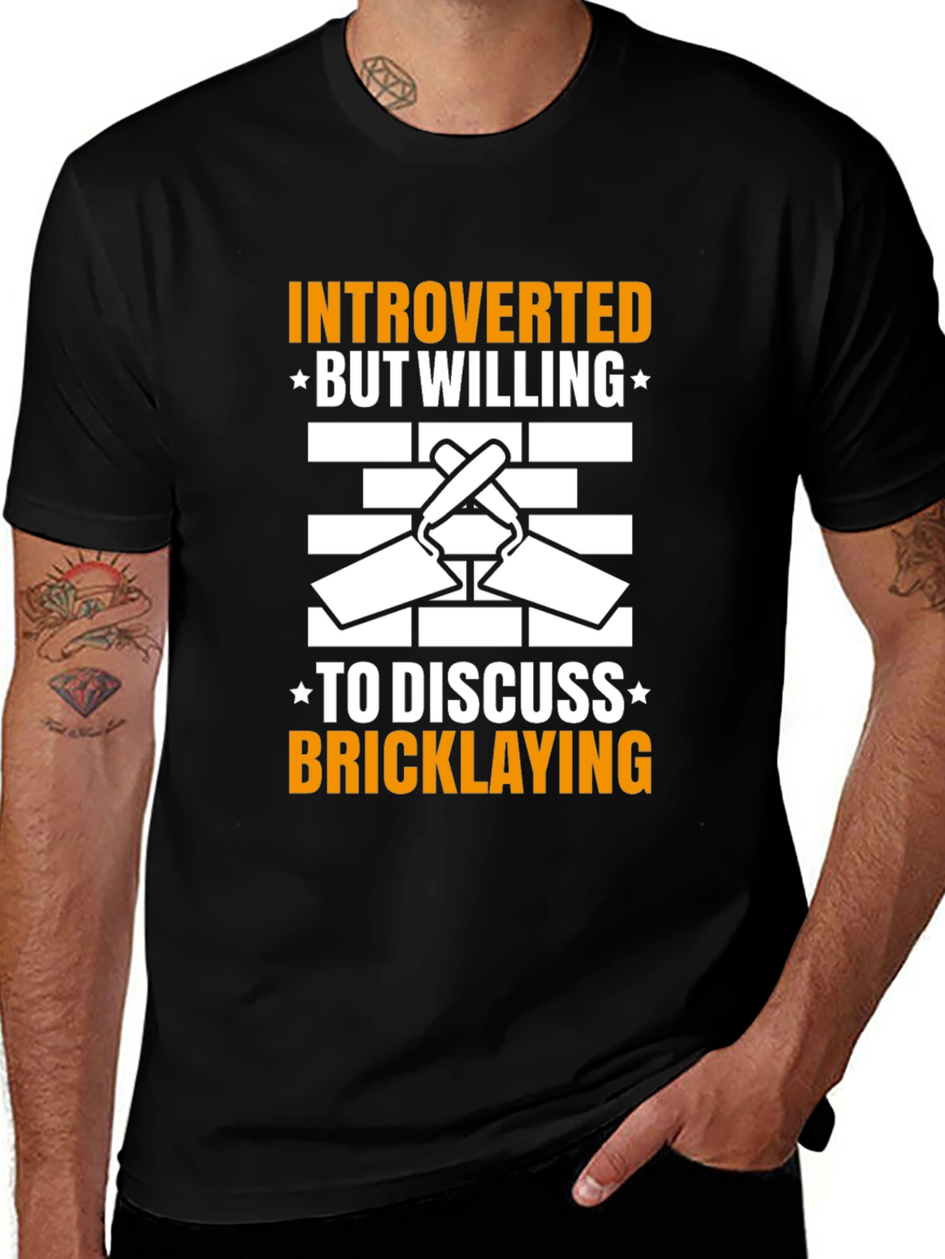 Introverted Bricklaying T-Shirt - Construction Humor Tee