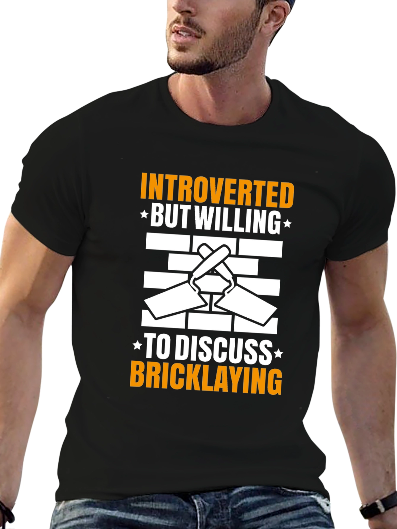 Introverted Bricklaying T-Shirt - Construction Humor Tee