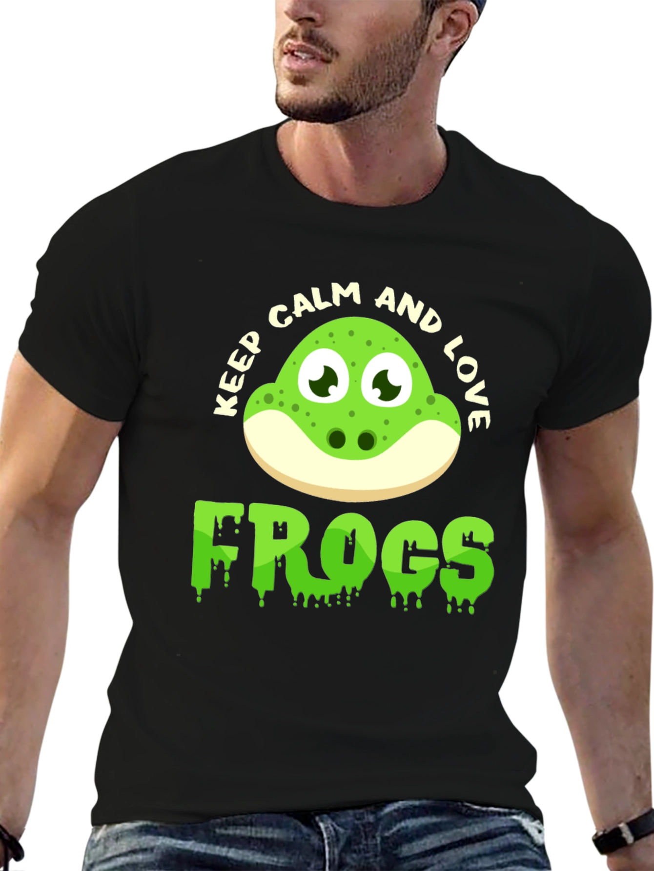 Keep Calm and Love Frogs Graphic Tee