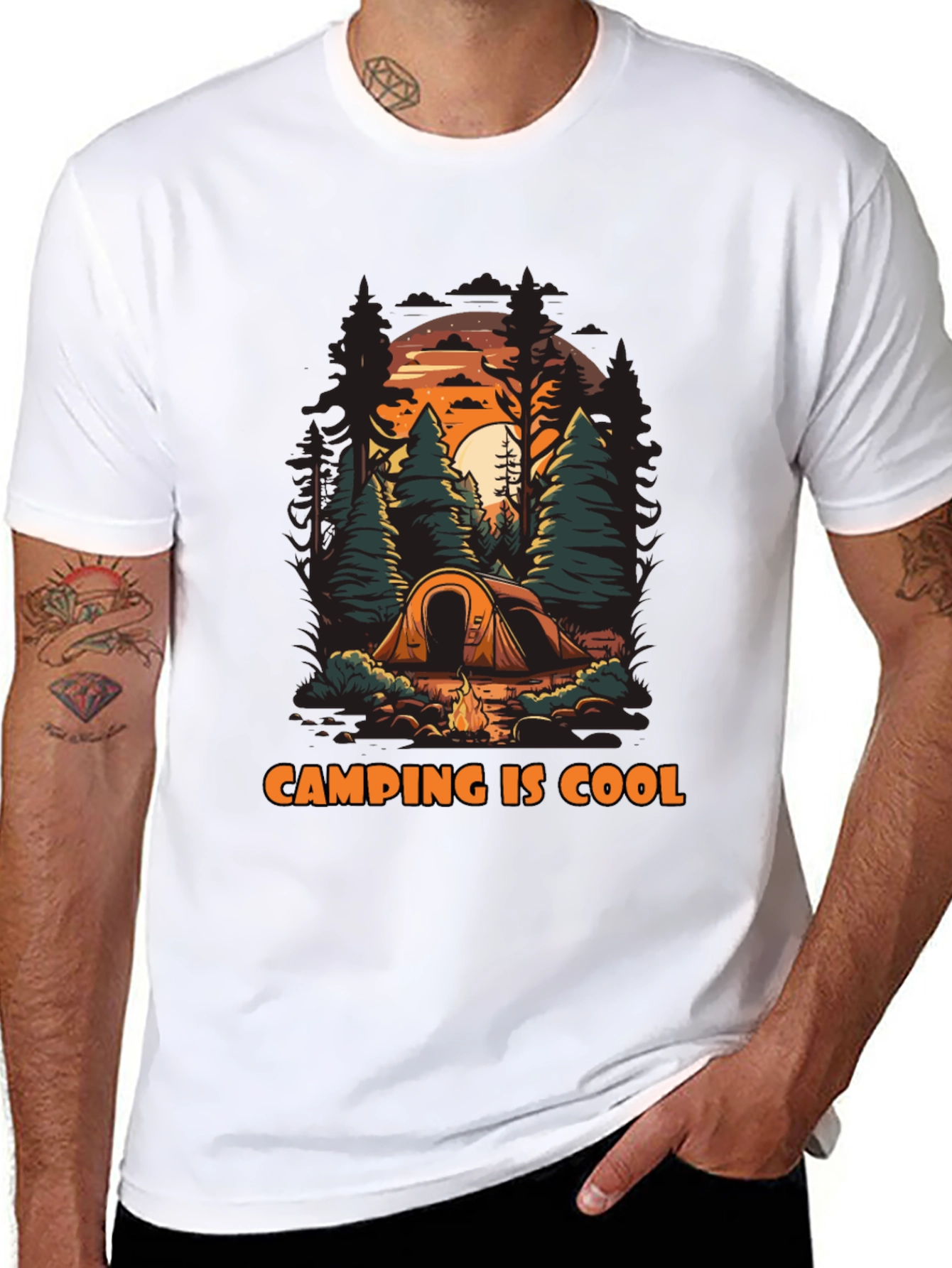 Camping Is Cool Graphic T-Shirt