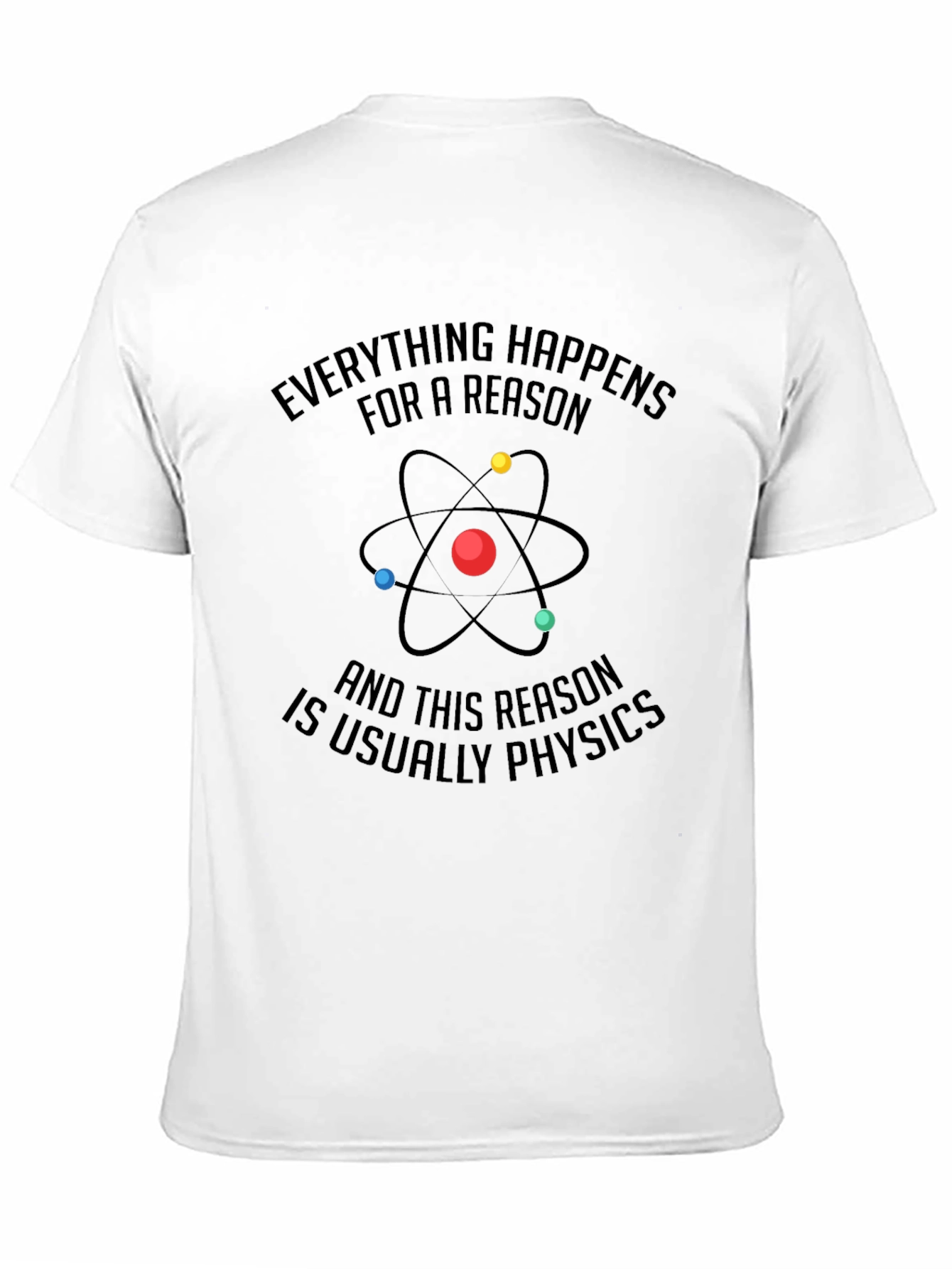 Physics Reason Graphic Tee - Mens Black Cotton T-Shirt