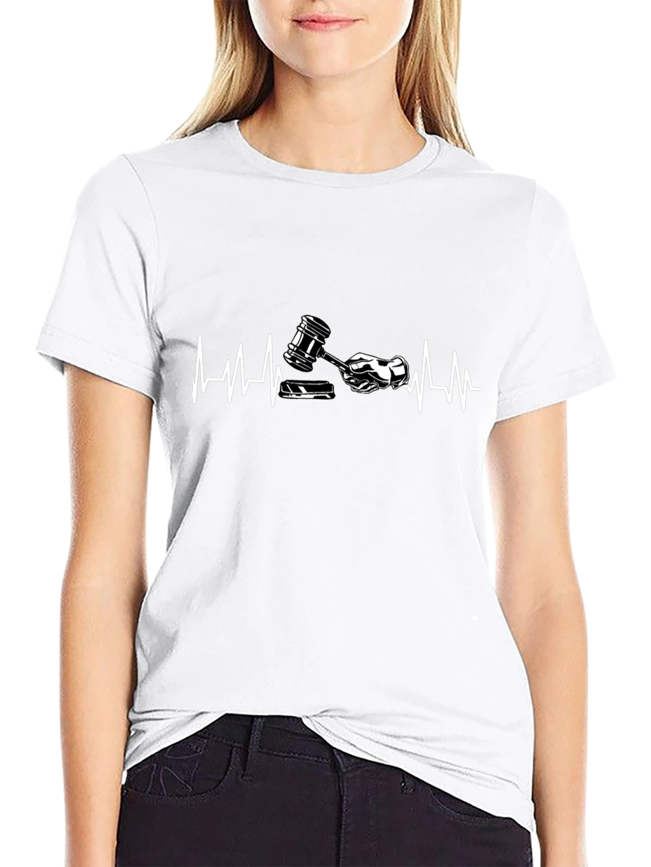 Lawyer Heartbeat Graphic Tee - Black