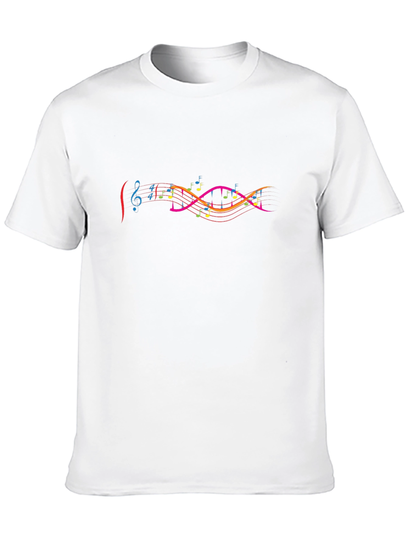Musical Notes Graphic Black T-Shirt
