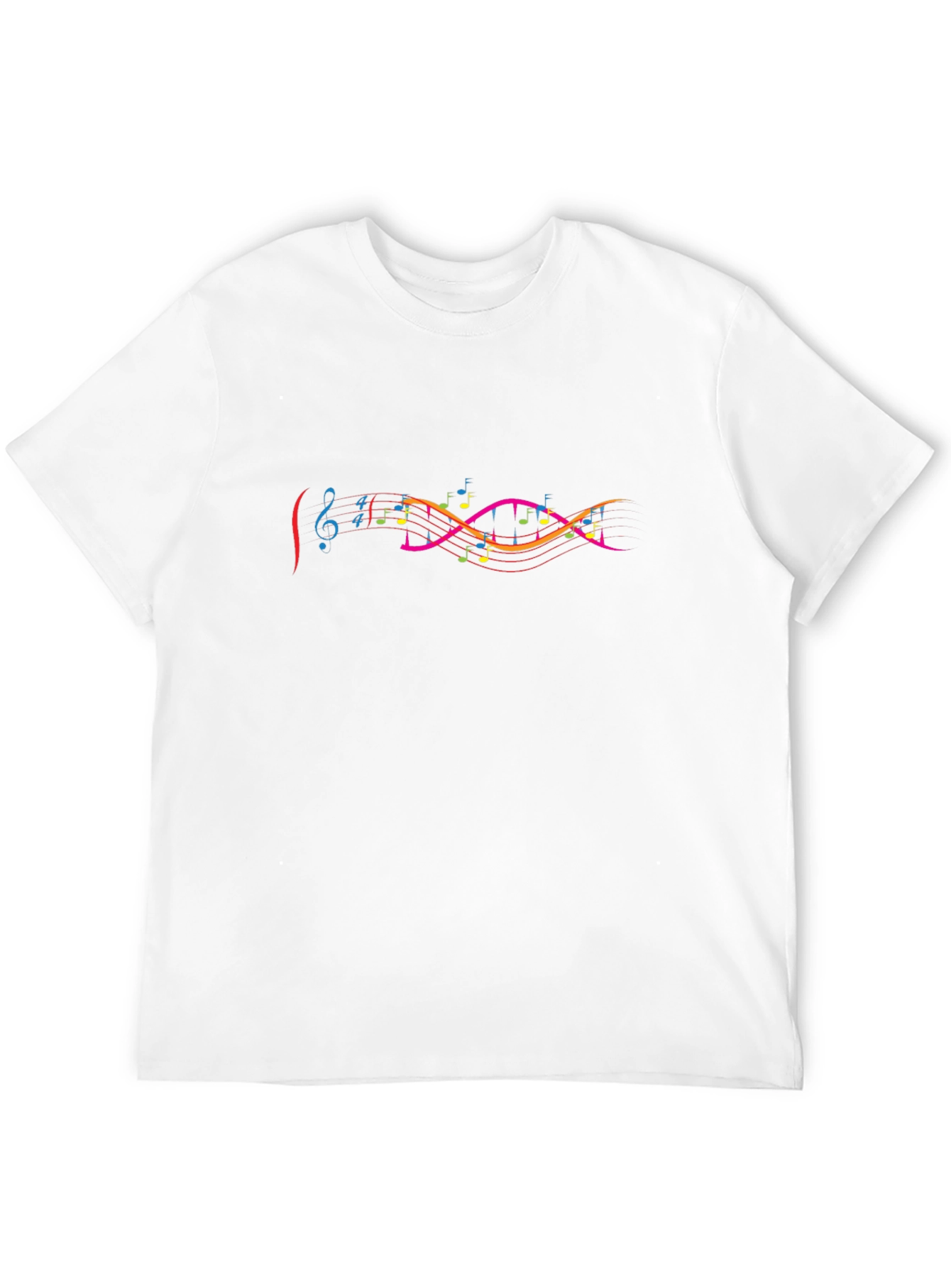 Musical Notes Graphic Black T-Shirt
