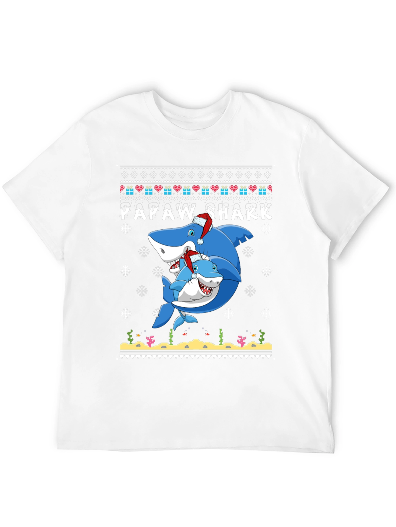 Papaw Shark Christmas T-Shirt