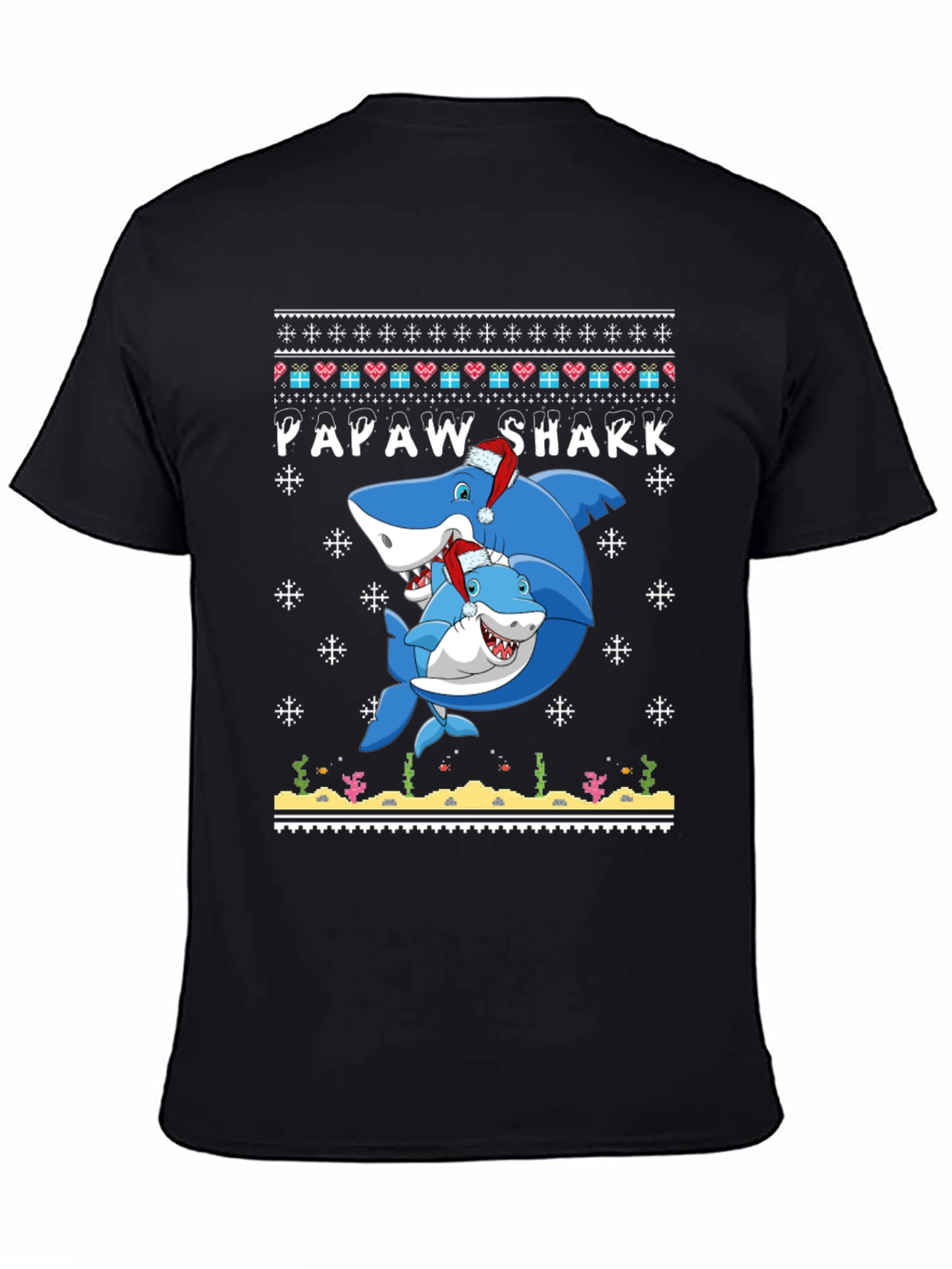 Papaw Shark Christmas T-Shirt
