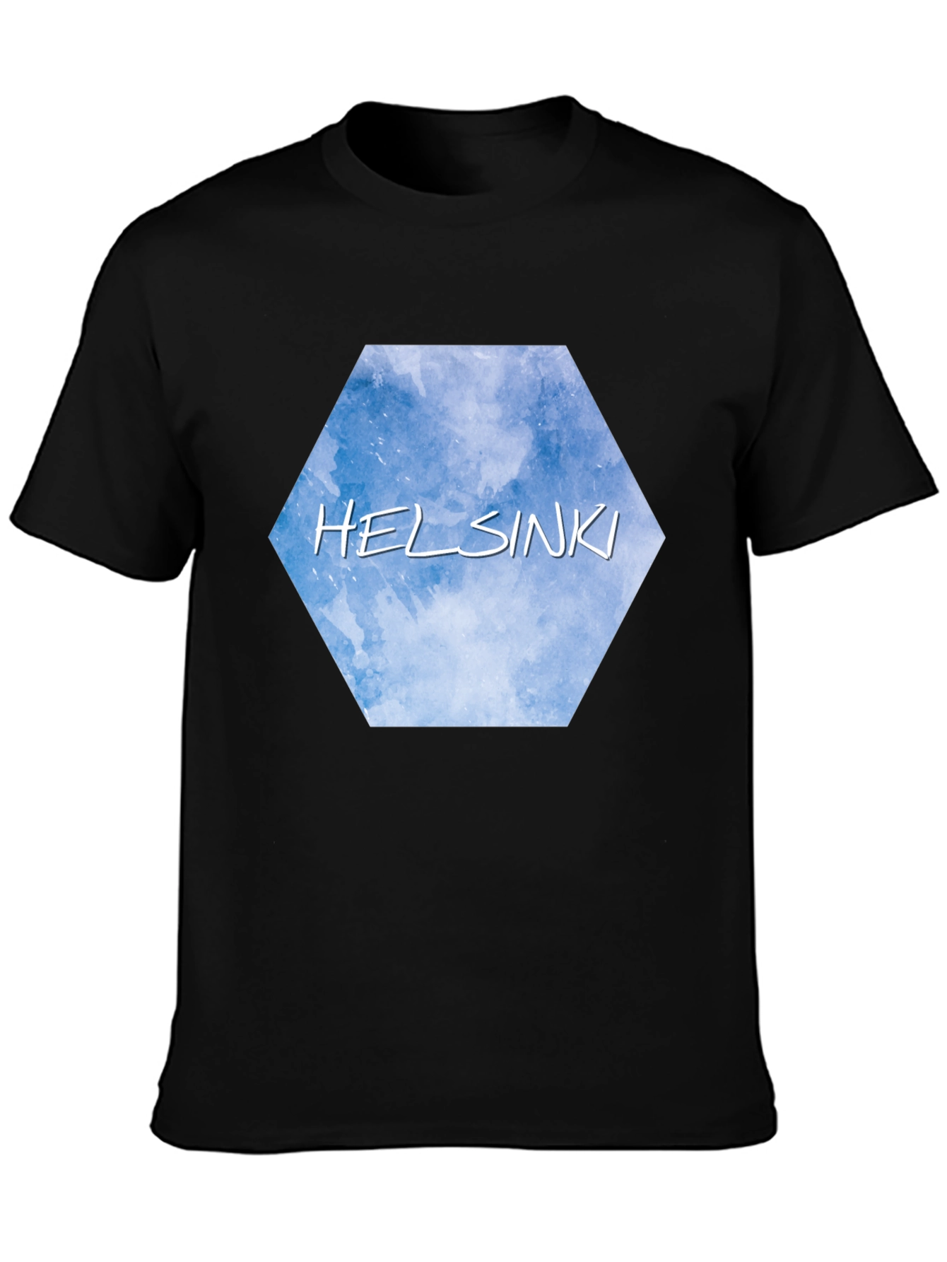Helsinki Sky Hexagon Black T-Shirt