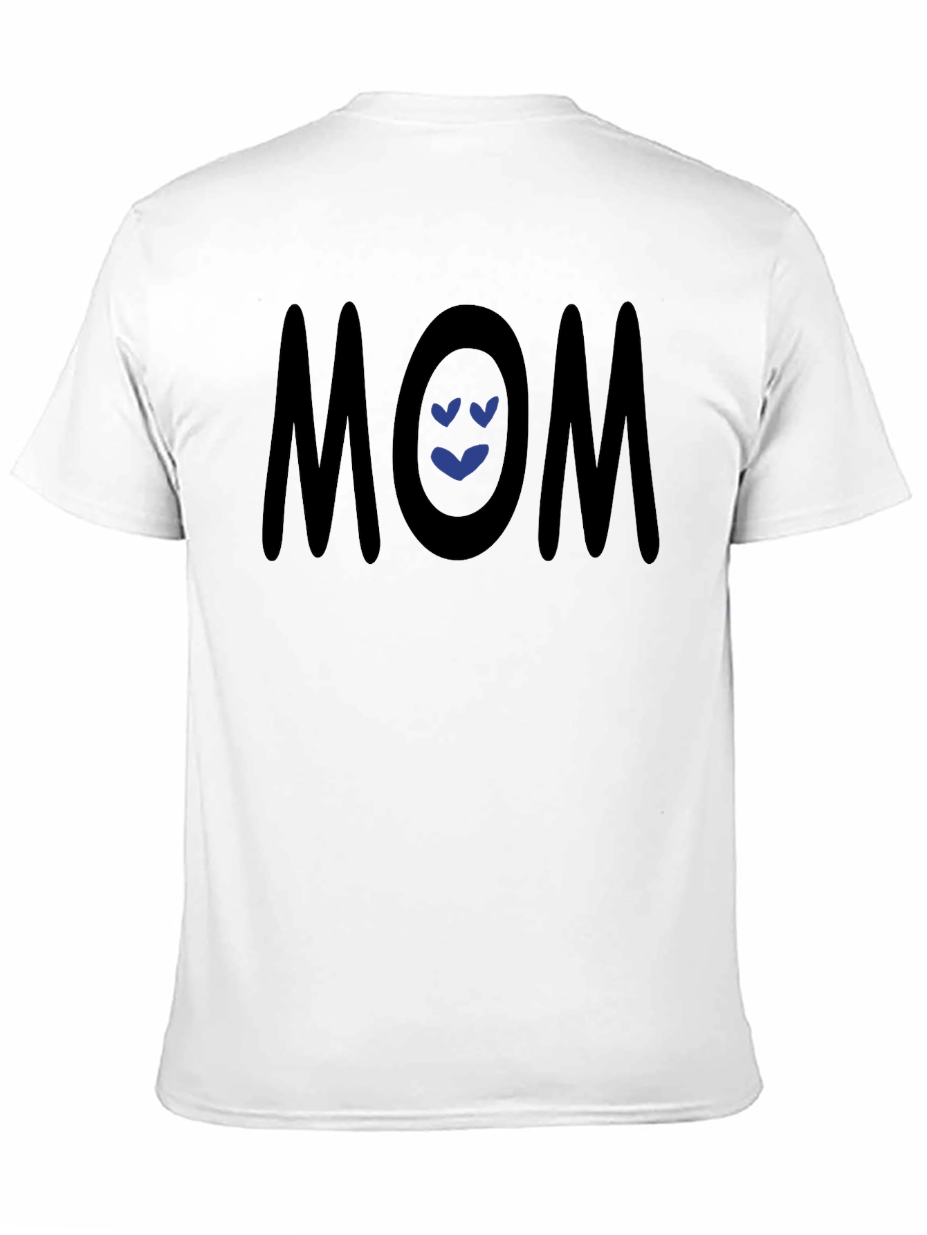 Mom Heart T-Shirt - Black Crew Neck Tee