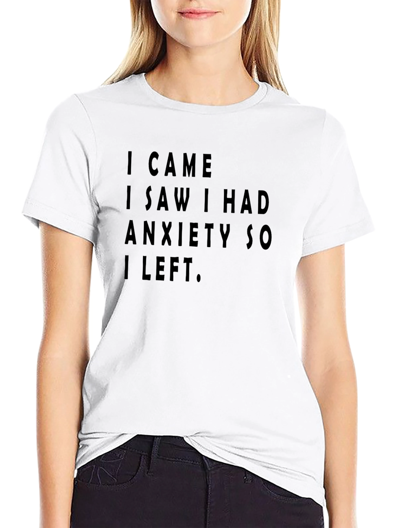 Anxiety Statement Black Tee