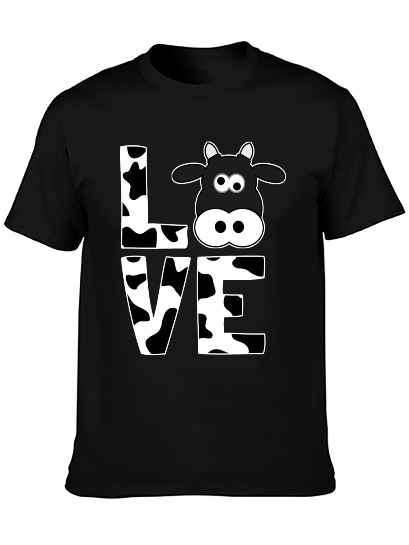 Cow Love Graphic Tee - Black T-Shirt