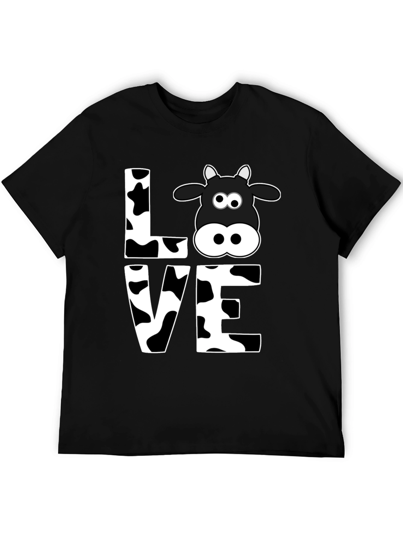 Cow Love Graphic Tee - Black T-Shirt