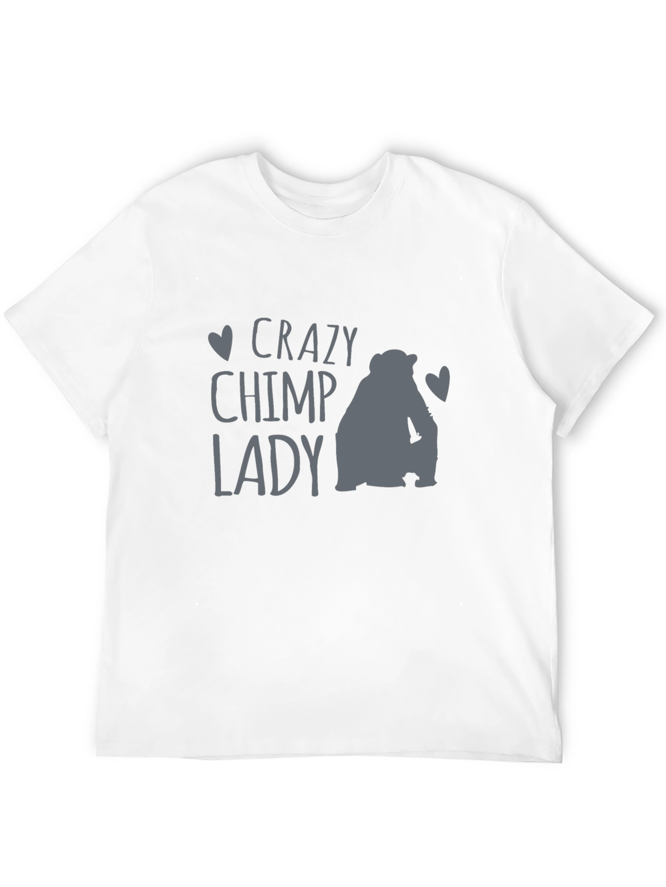 Crazy Chimp Lady T-Shirt - Fun Animal Lover Tee