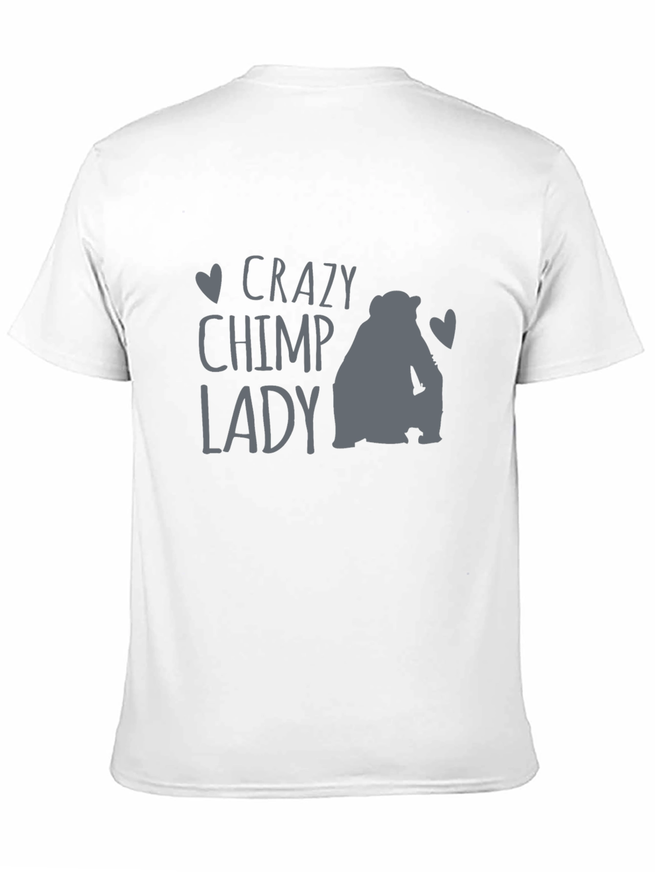 Crazy Chimp Lady T-Shirt - Fun Animal Lover Tee