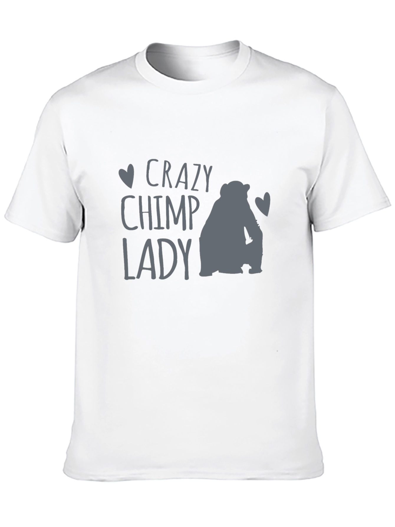 Crazy Chimp Lady T-Shirt - Fun Animal Lover Tee