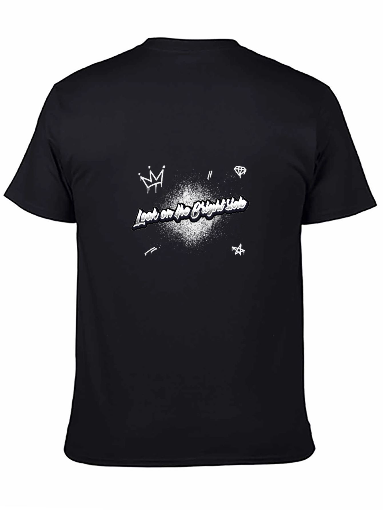 Look on the Bright Side Black Graphic Tee