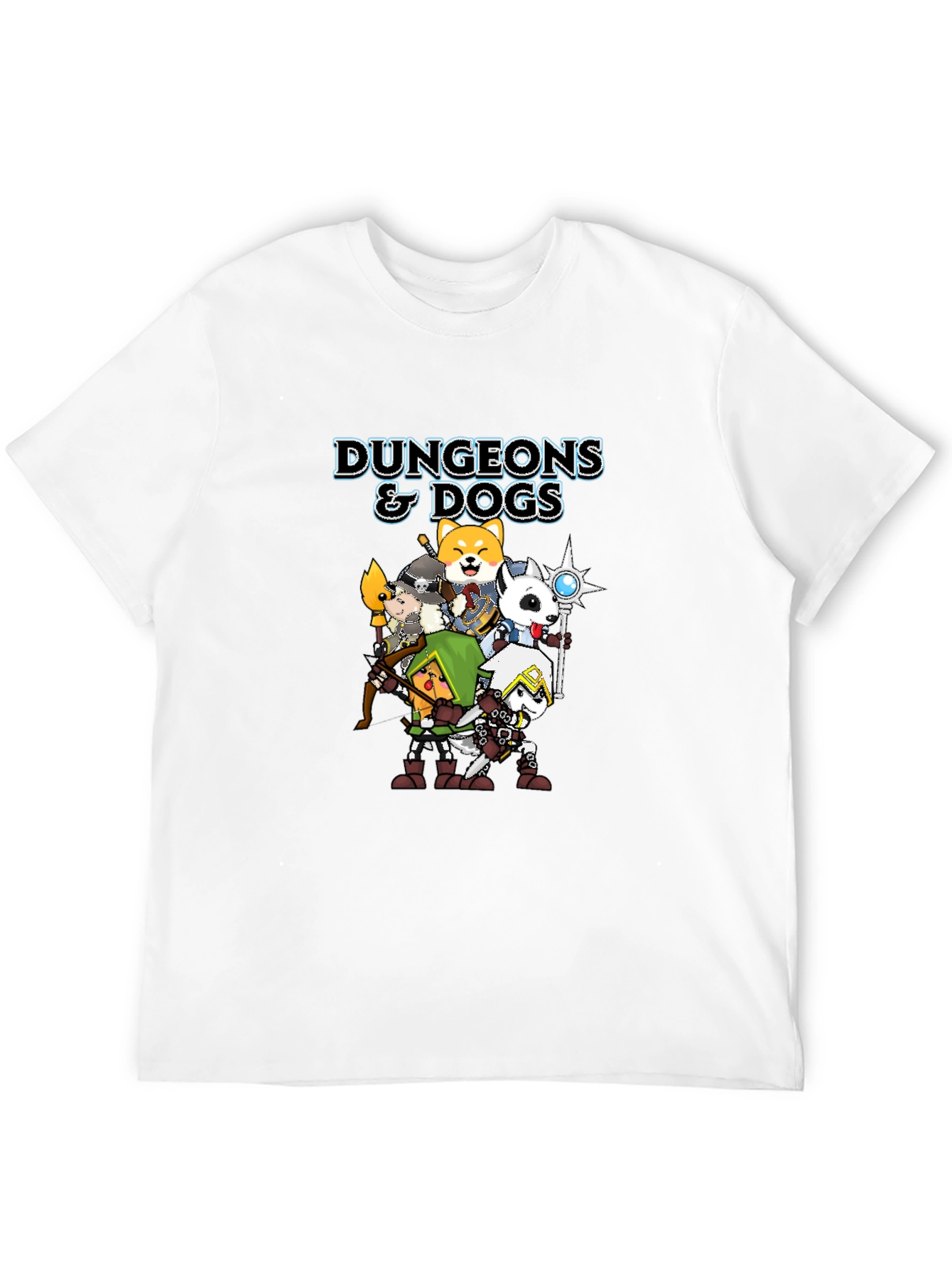 Dungeons & Dogs Graphic Tee - Black Cotton T-Shirt