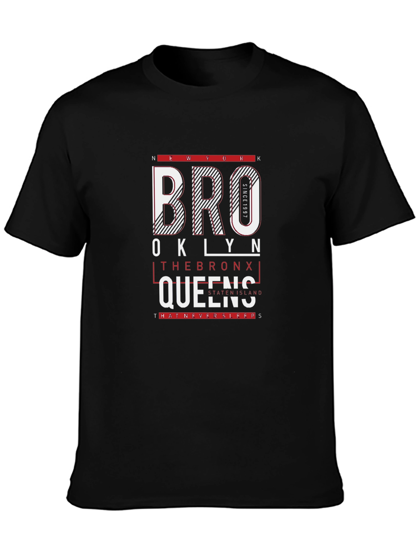 New York Brooklyn Bronx Queens Graphic T-Shirt