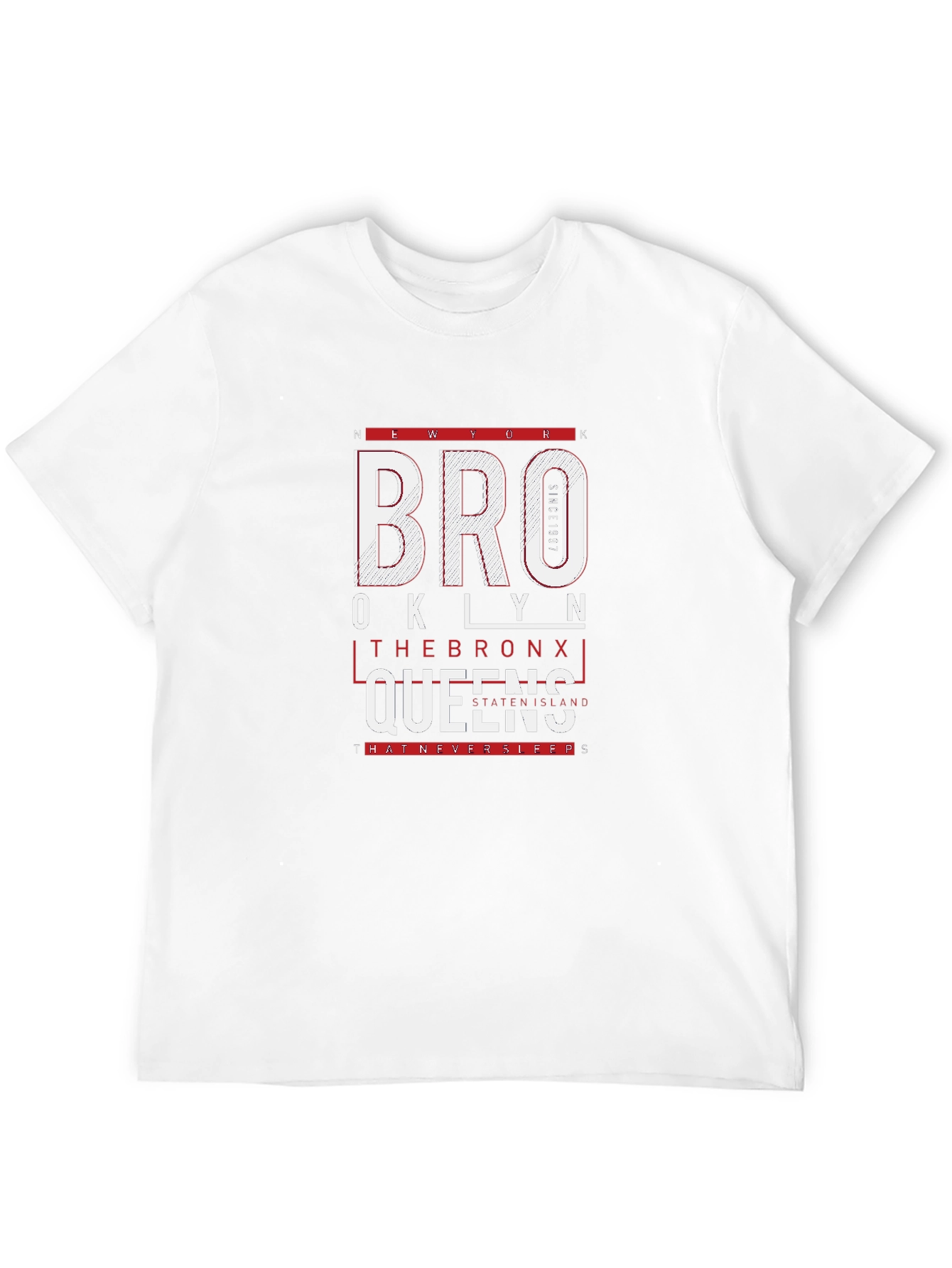 New York Brooklyn Bronx Queens Graphic T-Shirt