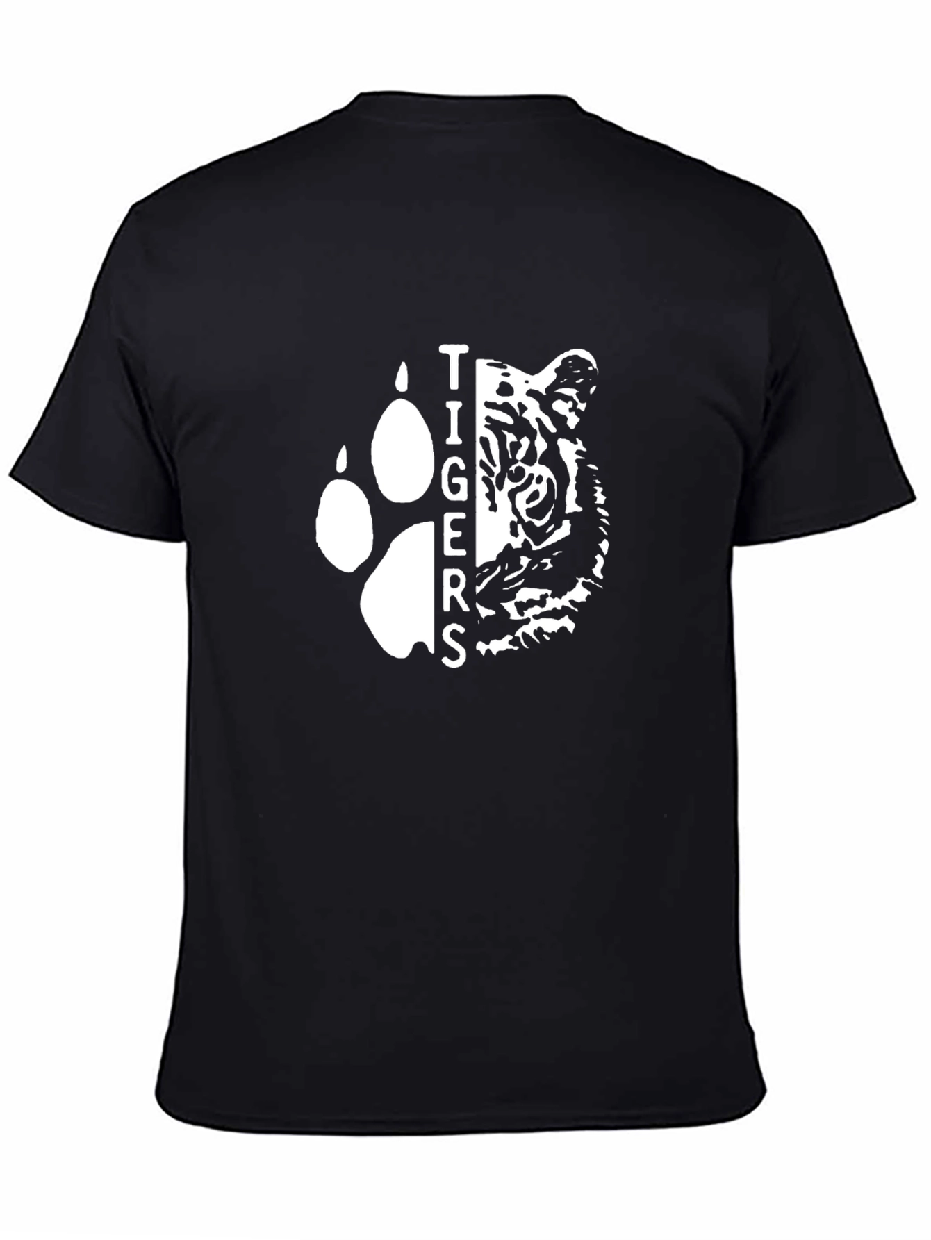 Tigers Graphic Tee - Black Cotton T-Shirt