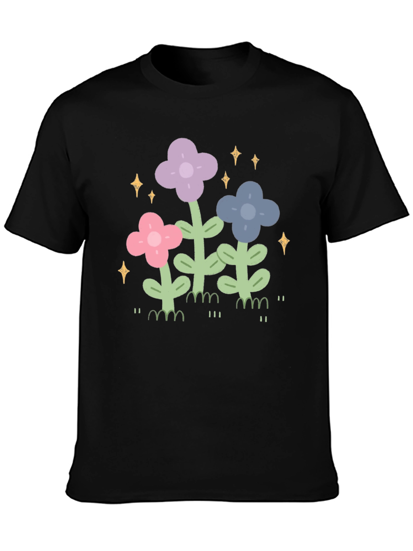 Floral Sparkle T-Shirt - Whimsical Garden Tee