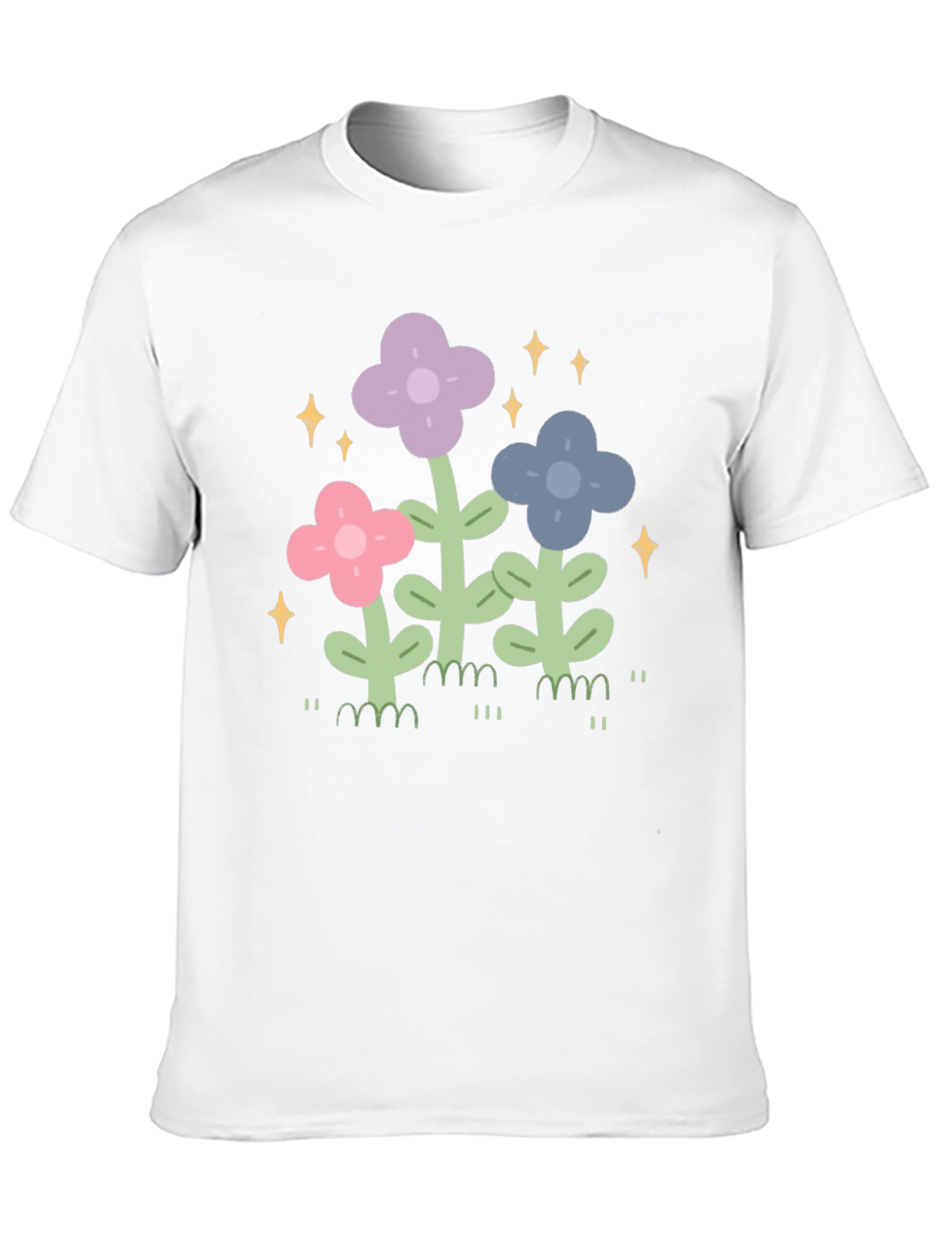 Floral Sparkle T-Shirt - Whimsical Garden Tee