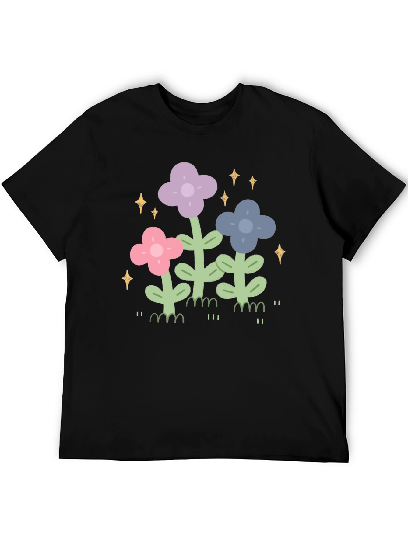 Floral Sparkle T-Shirt - Whimsical Garden Tee