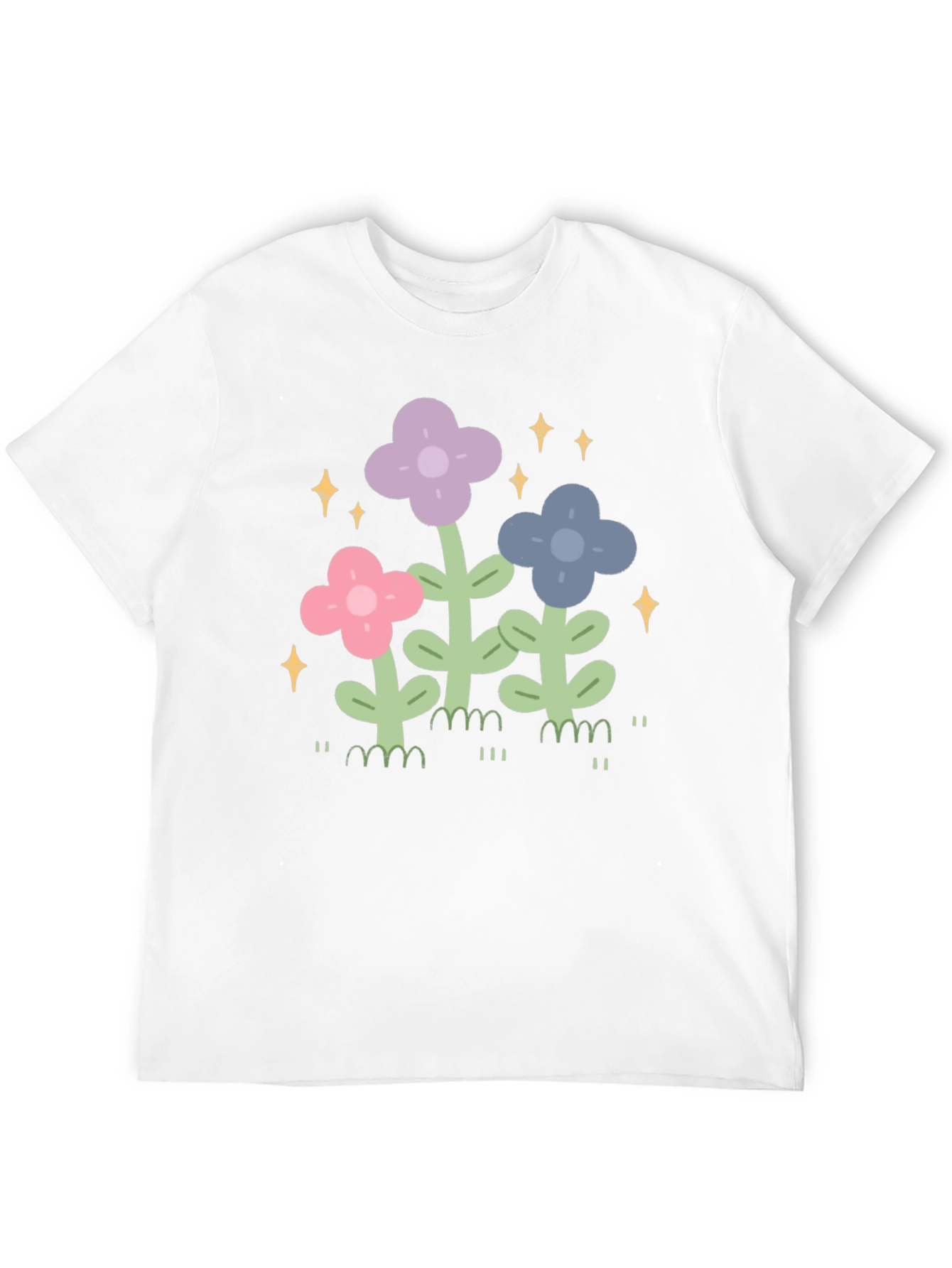 Floral Sparkle T-Shirt - Whimsical Garden Tee