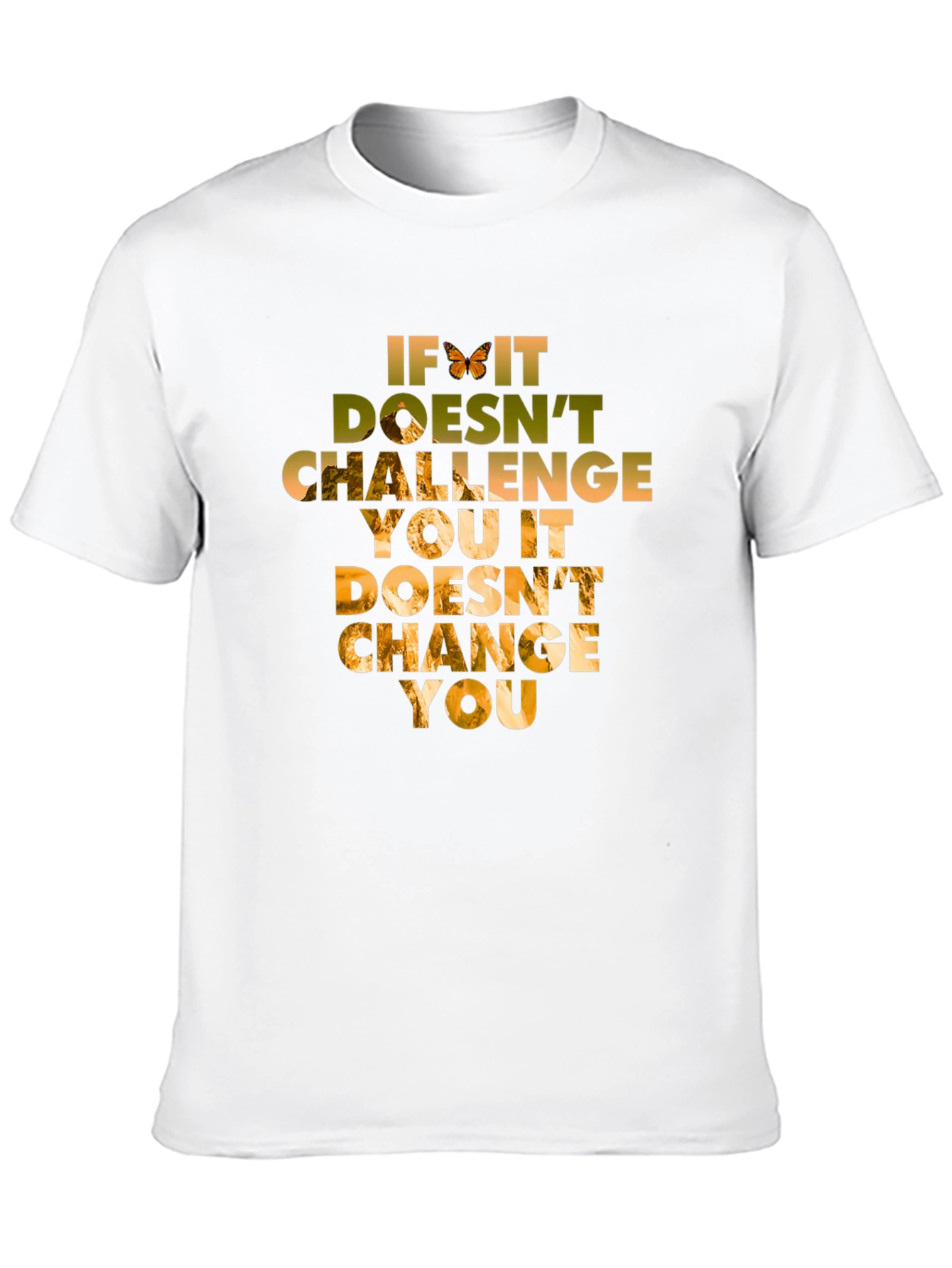 Inspirational Quote Graphic Tee - Challenge Changes You