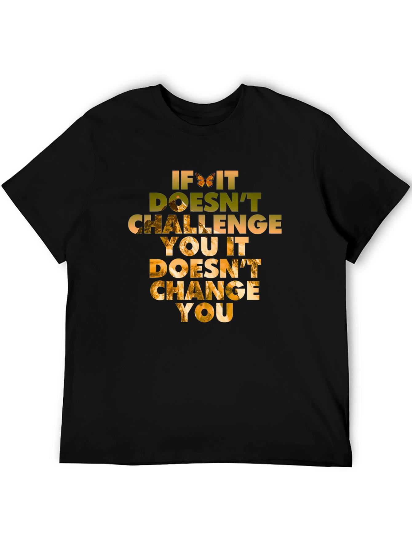 Inspirational Quote Graphic Tee - Challenge Changes You