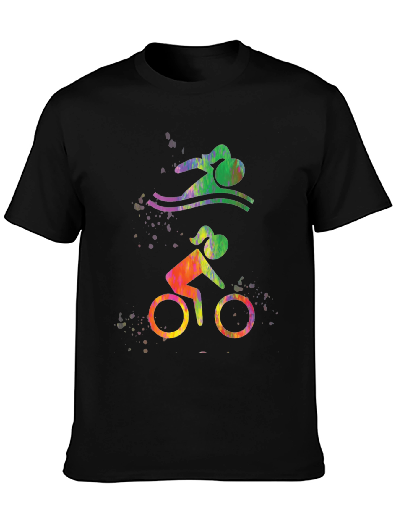 Triathlon Graphic Tee - Swim Bike Run Design