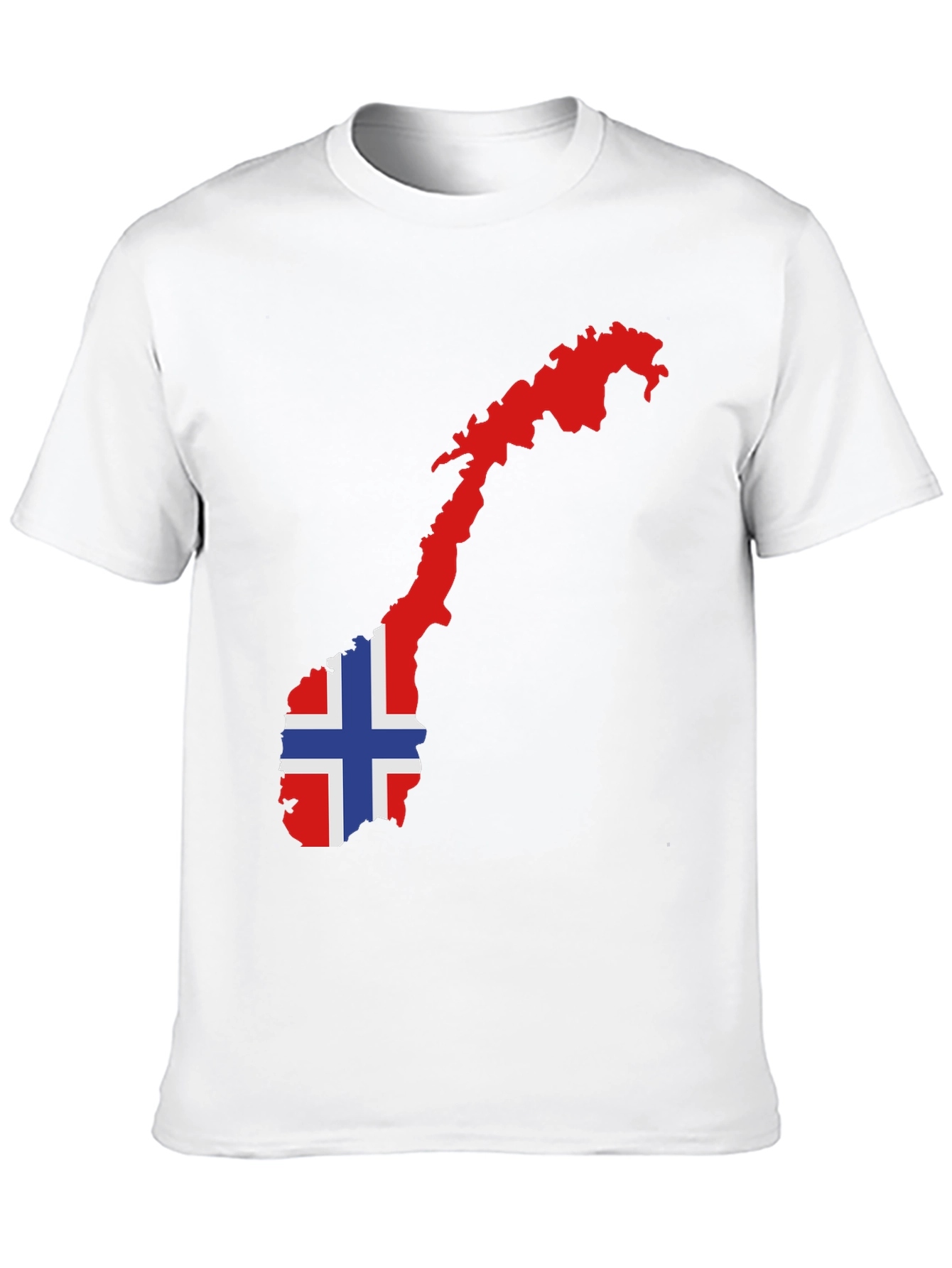 Norway Flag Map Graphic Tee