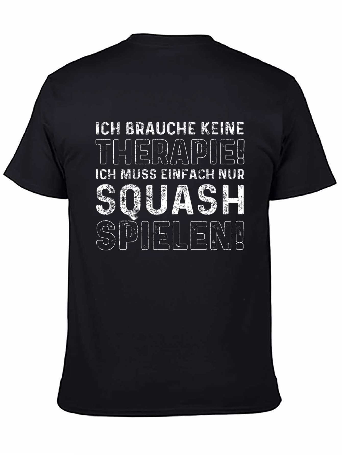 Squash Therapy Graphic Tee - Black Cotton T-Shirt
