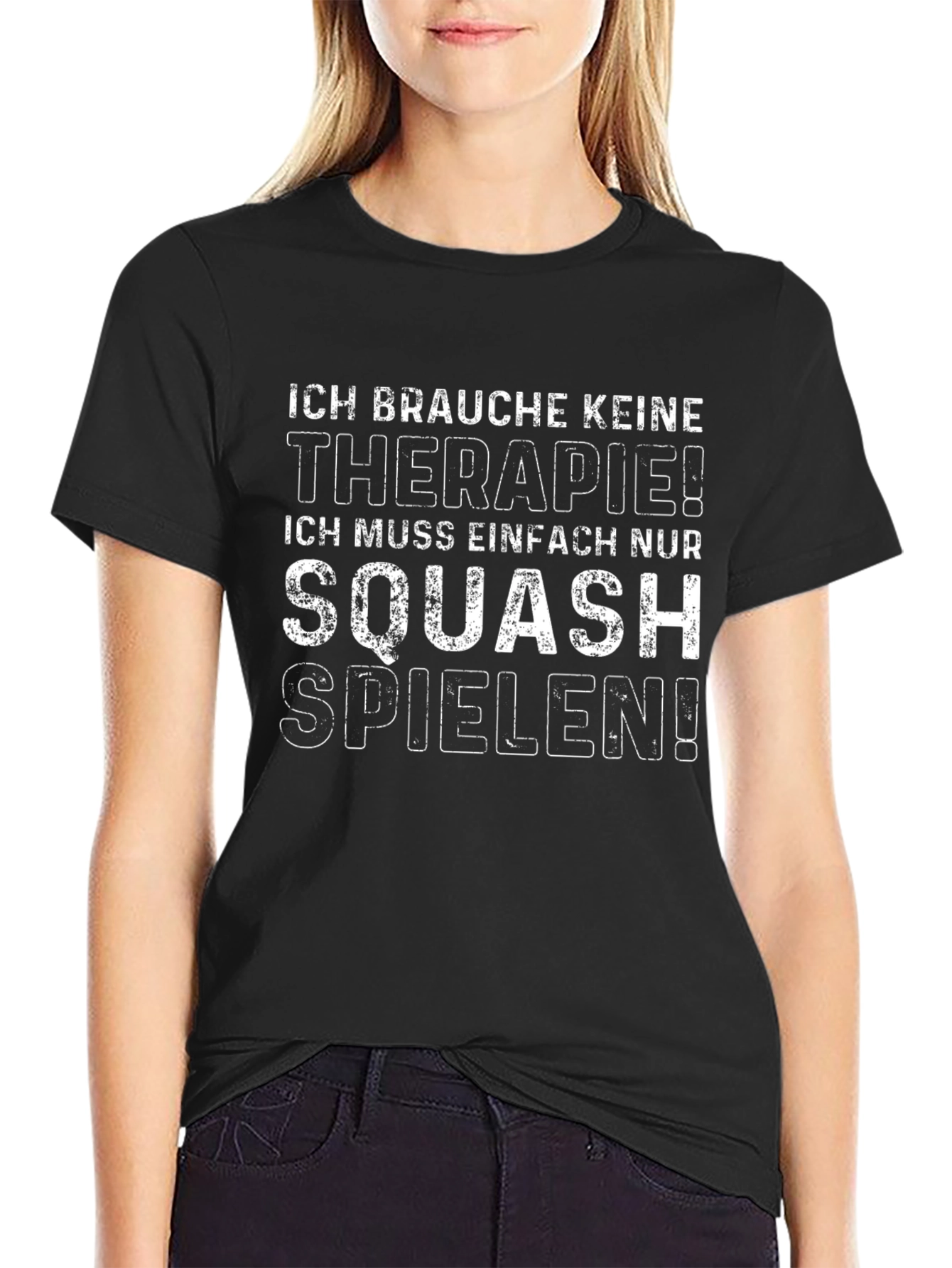 Squash Therapy Graphic Tee - Black Cotton T-Shirt