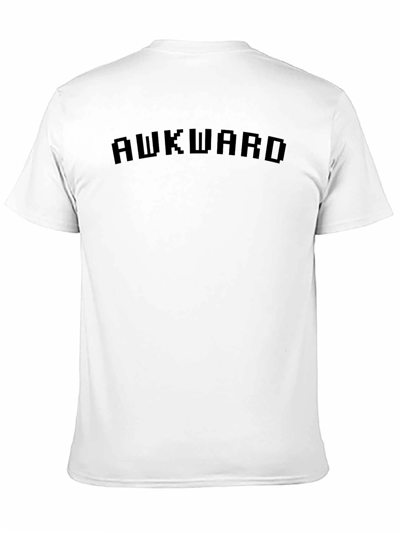Awkward Pixel Text T-Shirt - Black