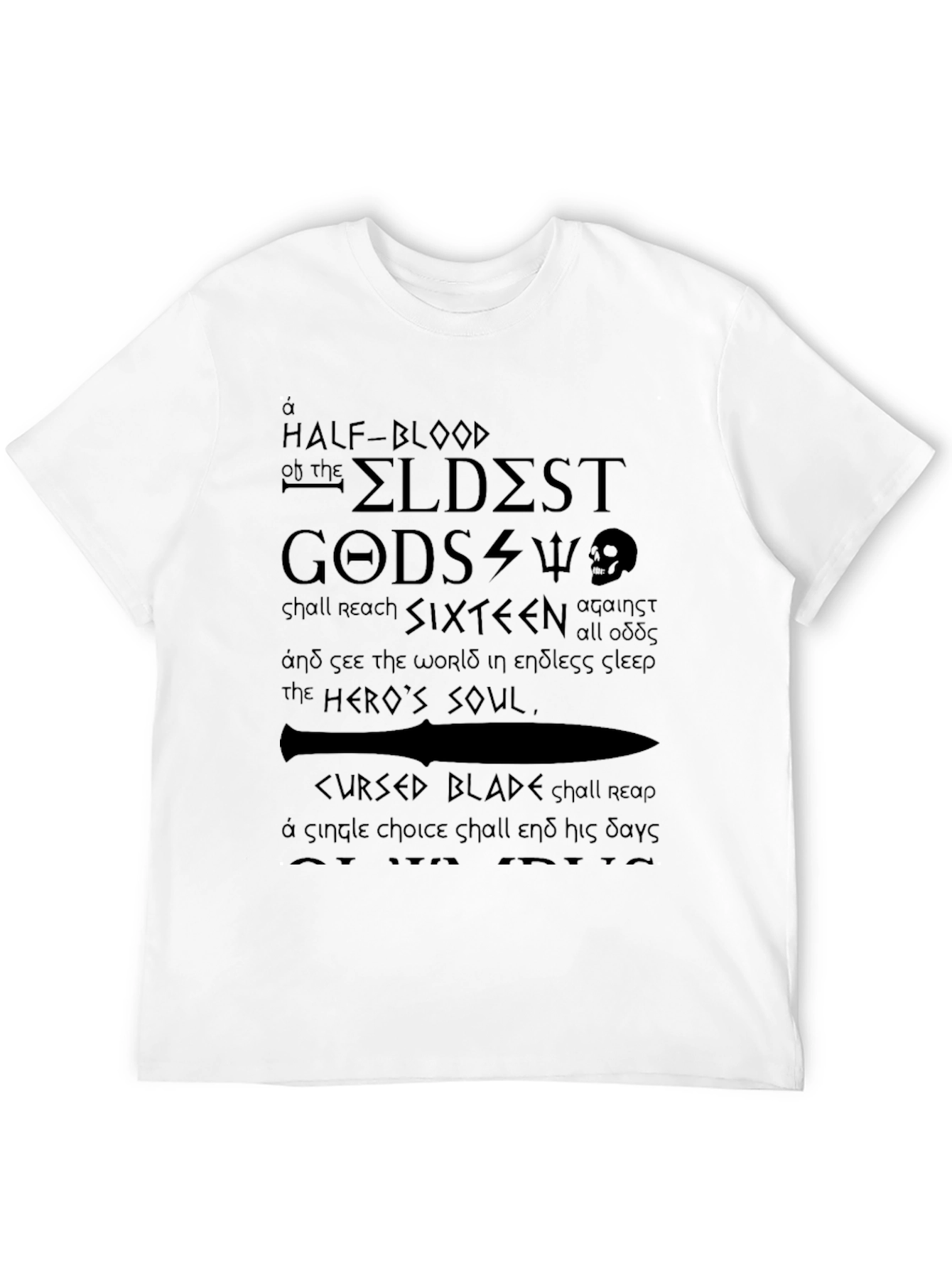 Prophecy T-Shirt - Half-Blood & Eldest Gods Design