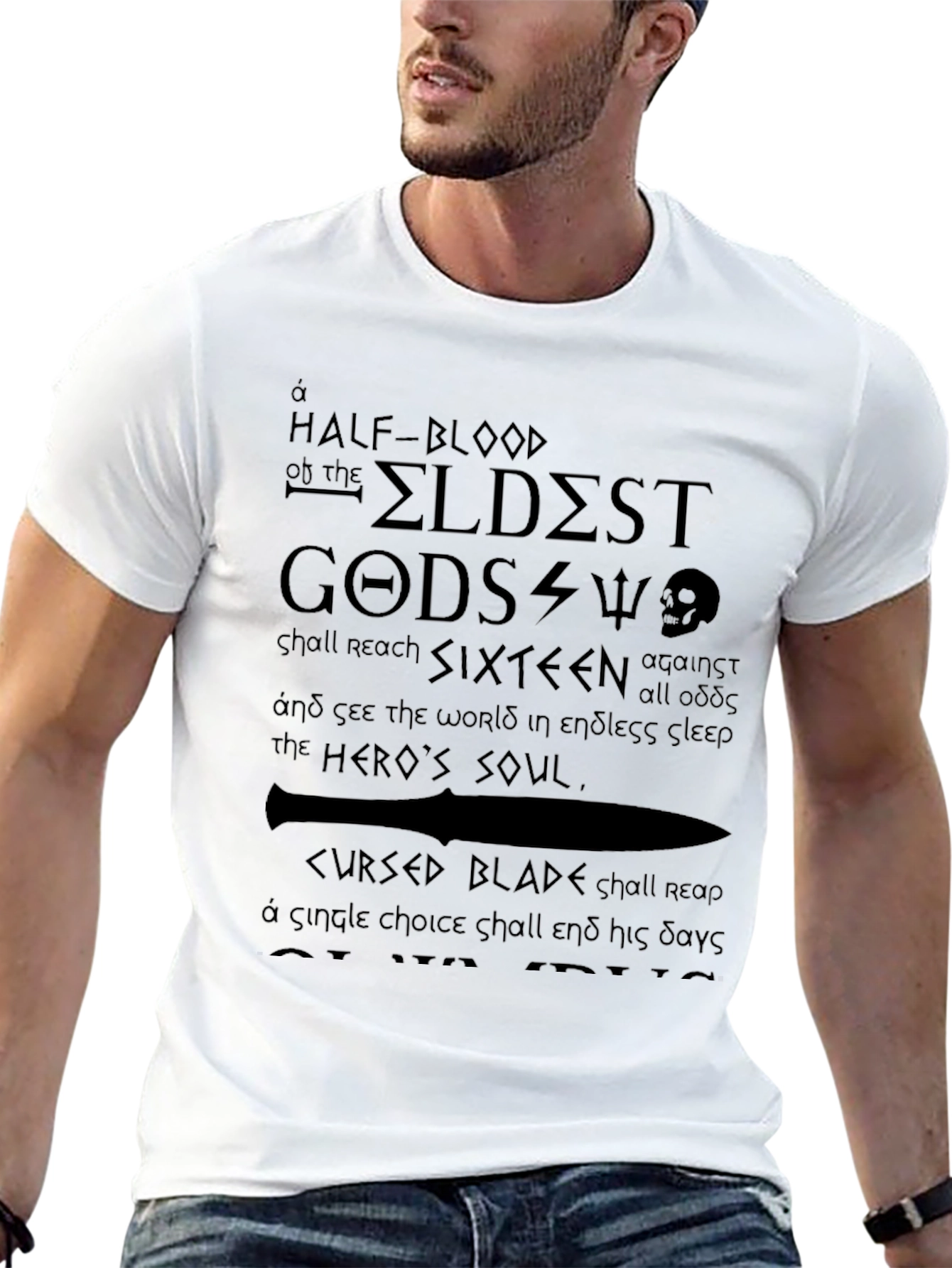Prophecy T-Shirt - Half-Blood & Eldest Gods Design