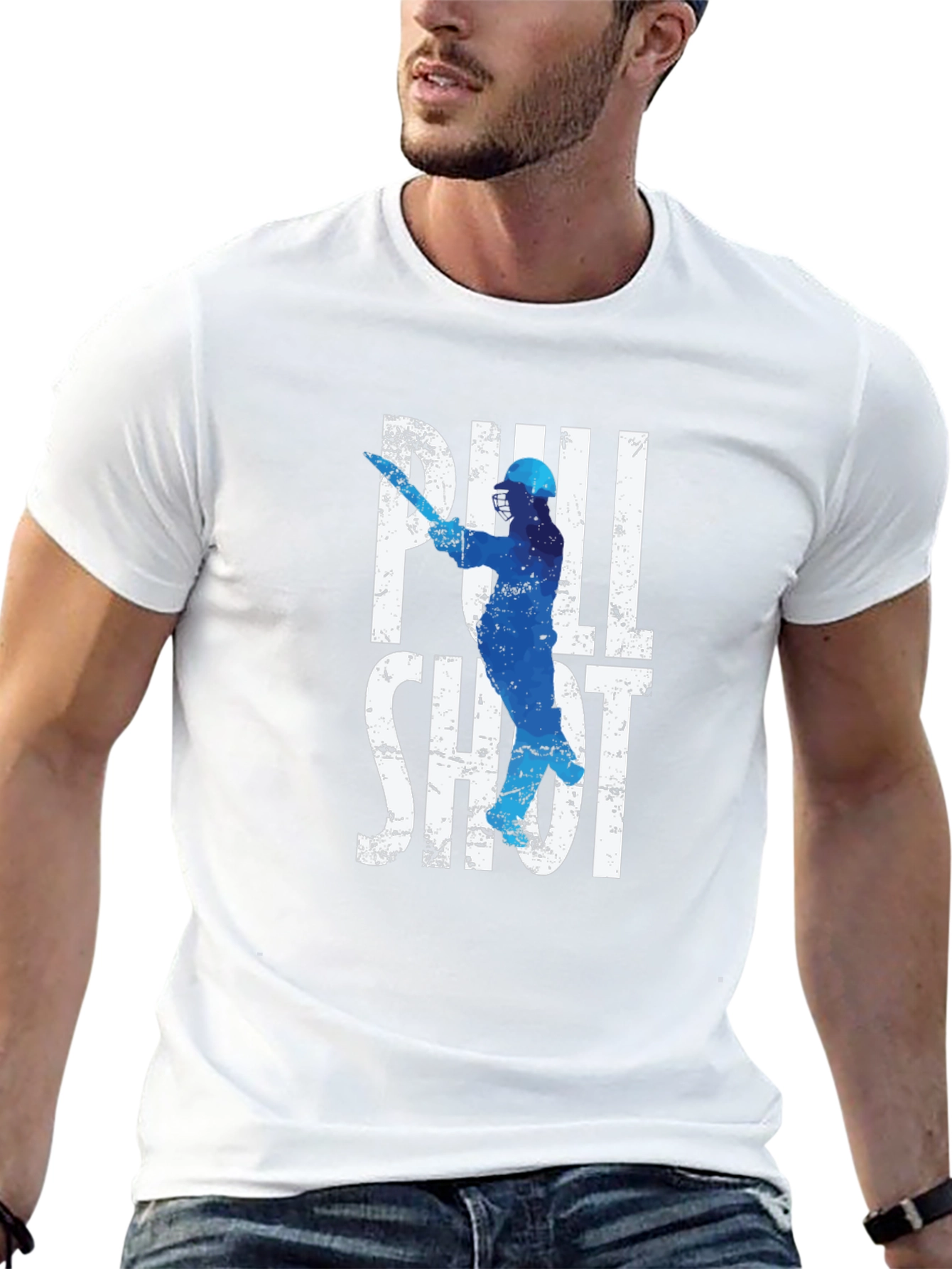 Pull Shot Graphic Tee - Cricket Fan T-Shirt