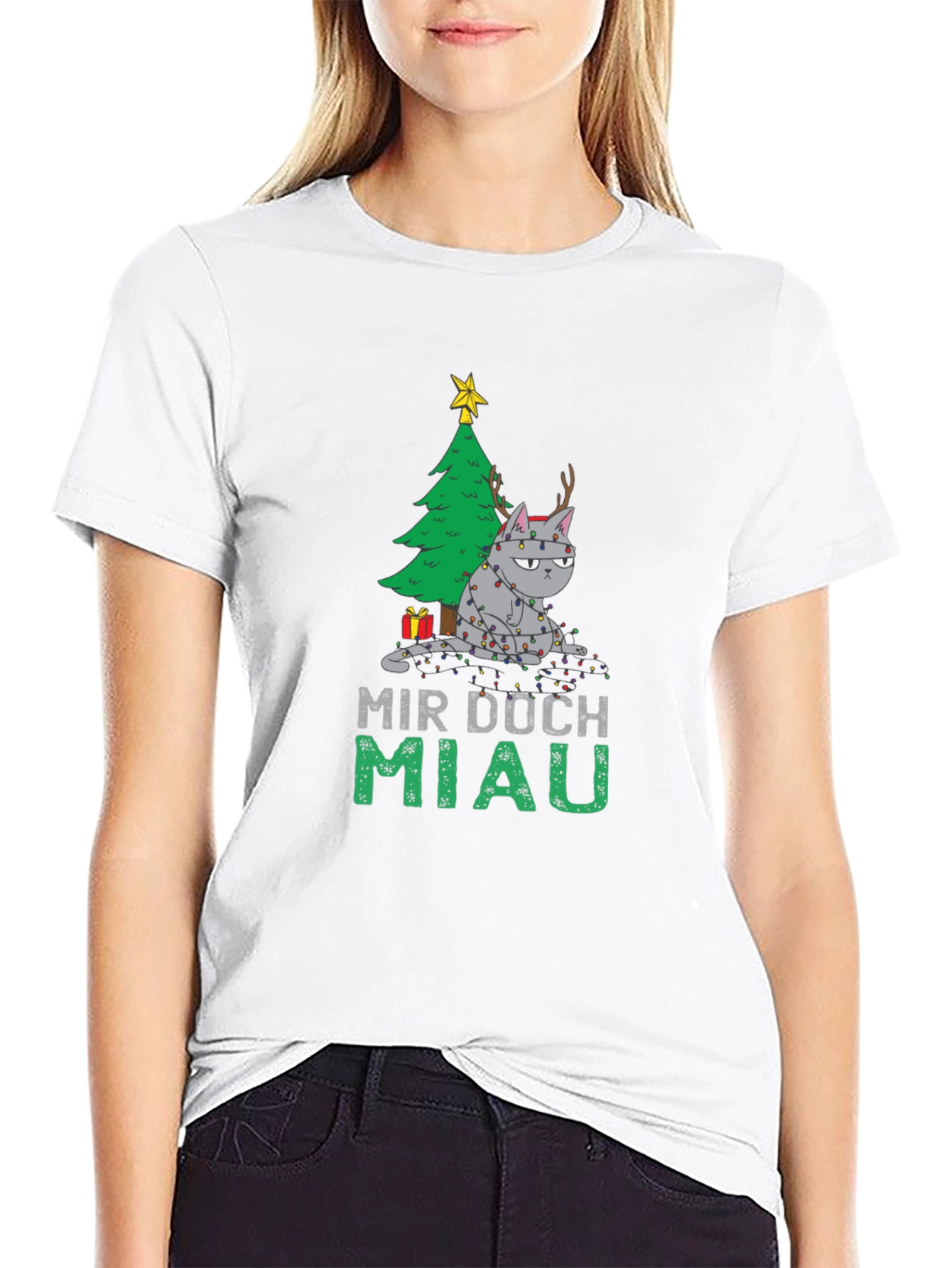 Grumpy Cat Christmas T-Shirt - Mir Doch Miau