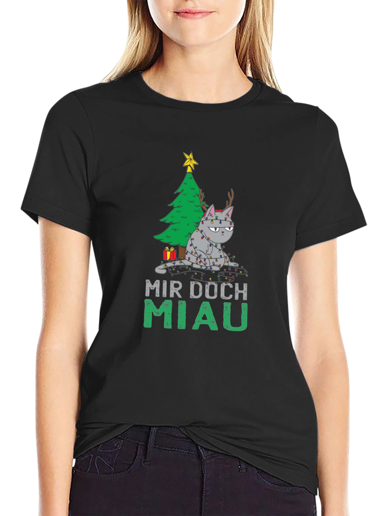 Grumpy Cat Christmas T-Shirt - Mir Doch Miau