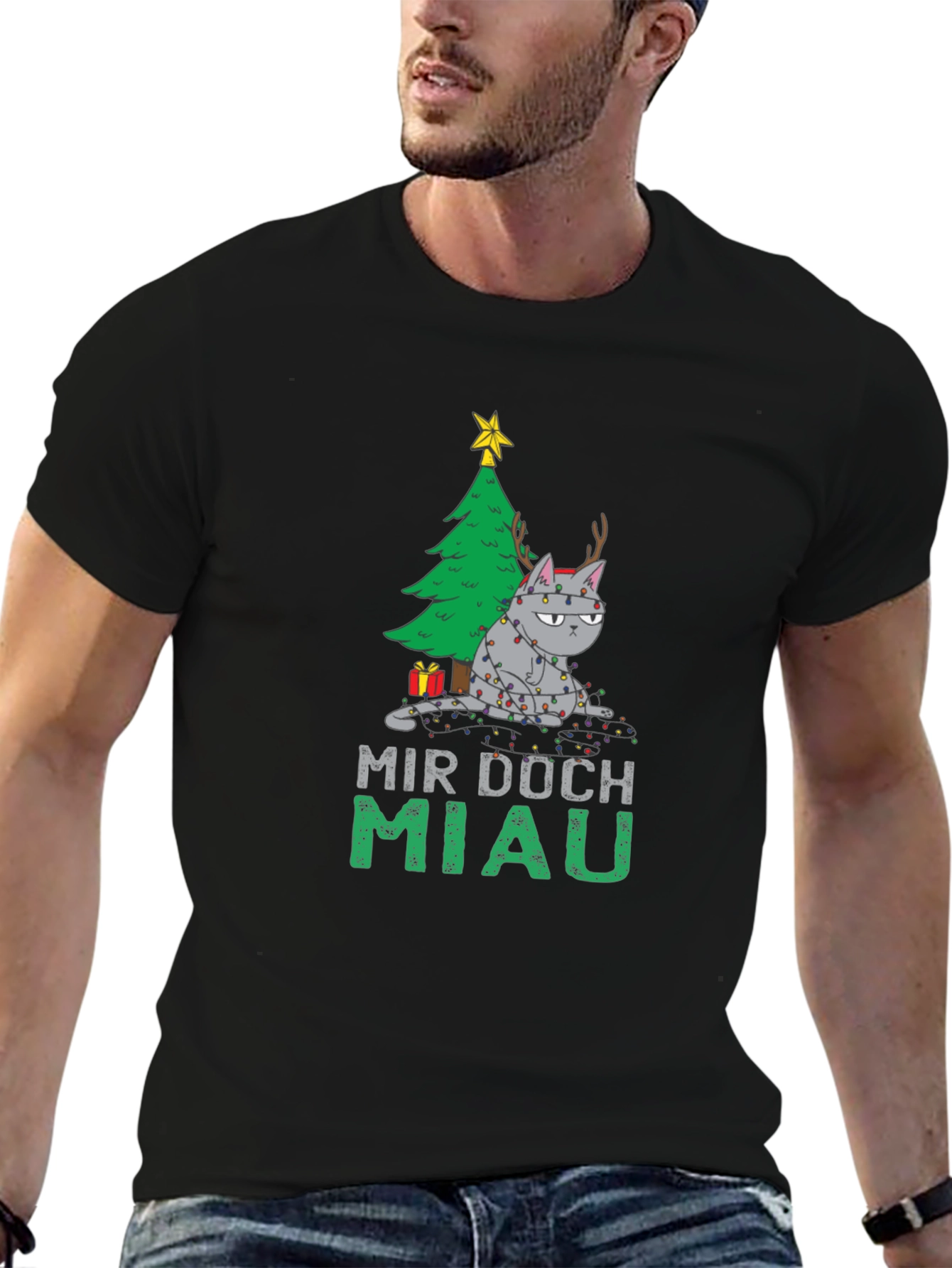 Grumpy Cat Christmas T-Shirt - Mir Doch Miau