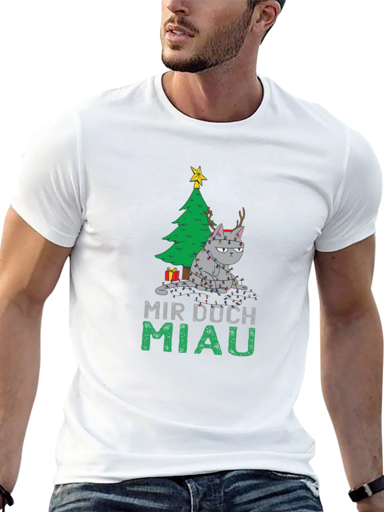 Grumpy Cat Christmas T-Shirt - Mir Doch Miau