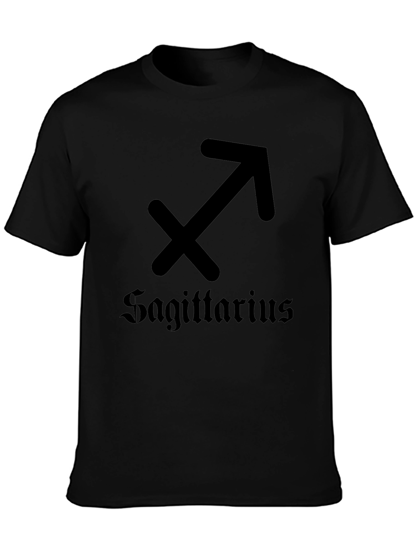 Sagittarius Zodiac Sign Black T-Shirt
