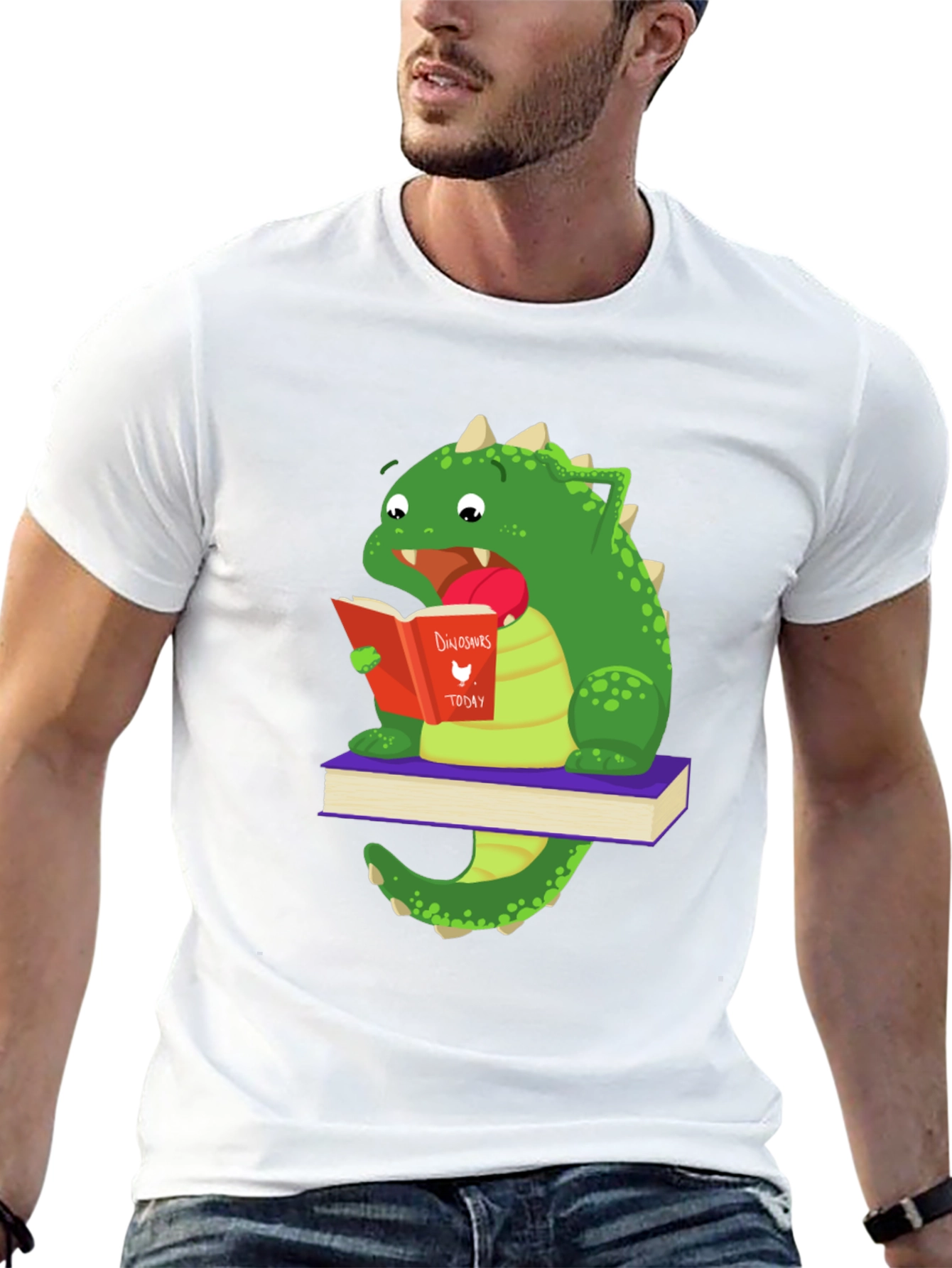 Dinosaur Reading Book T-Shirt