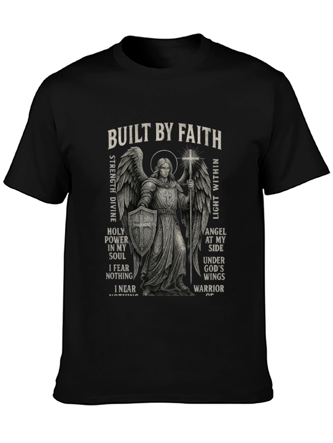 Built By Faith Angel Warrior Graphic T-Shirt