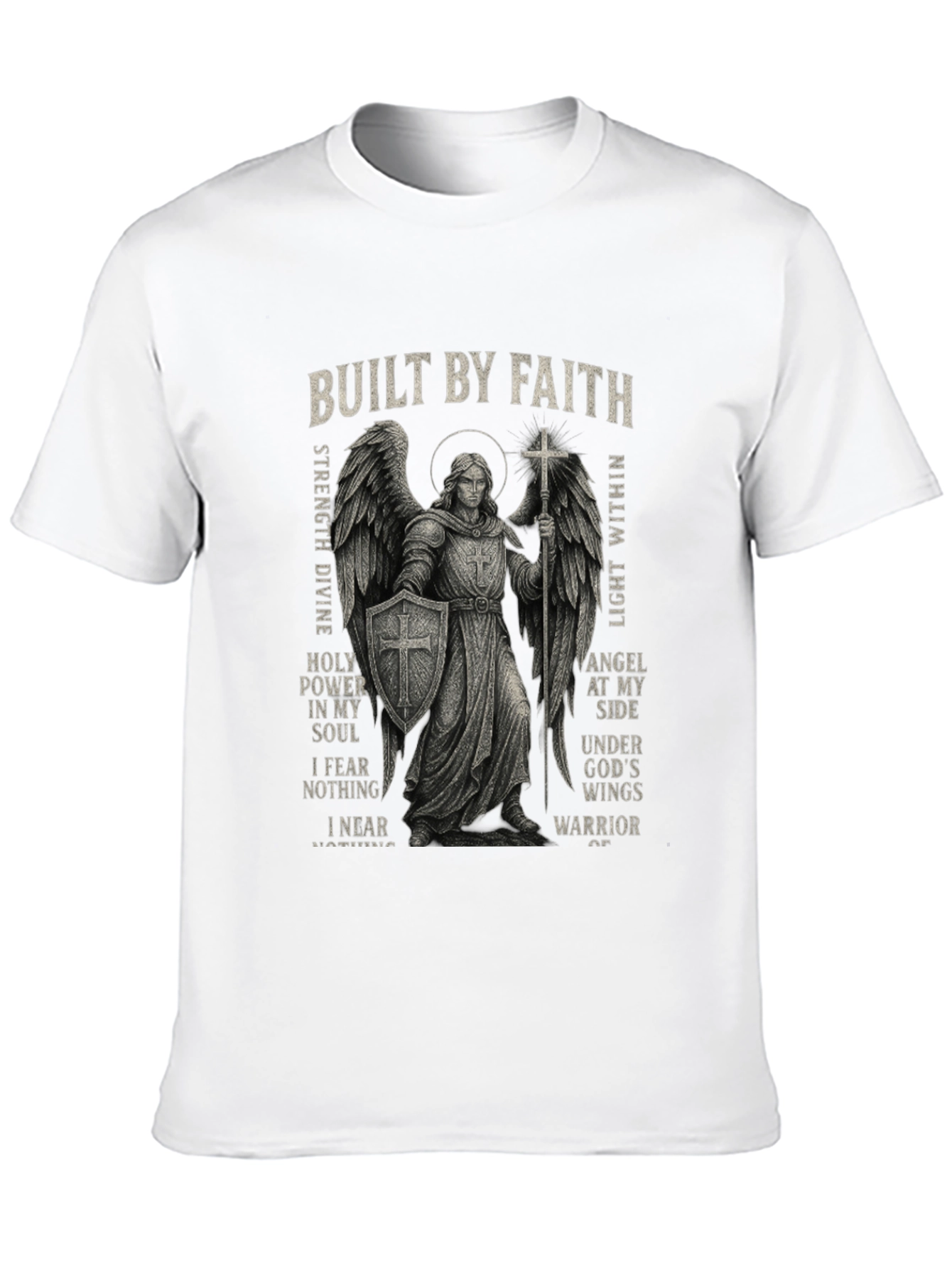 Built By Faith Angel Warrior Graphic T-Shirt